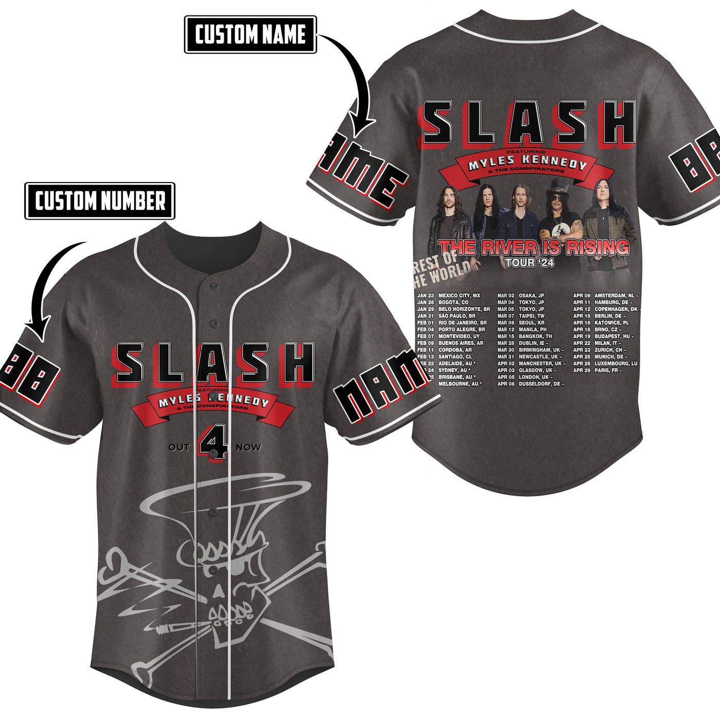 Slash featuring Myles Kennedy Baseball Jersey For Men Women And Kids Gift