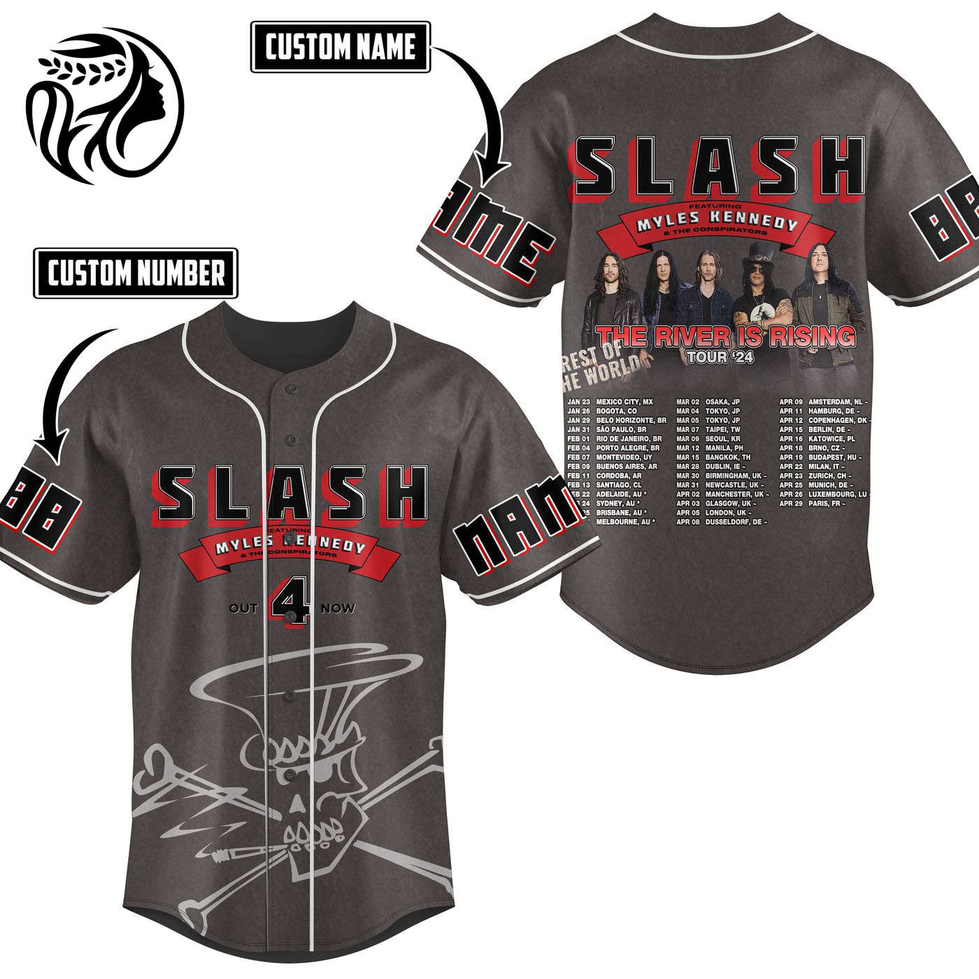 Slash featuring Myles Kennedy Baseball Jersey For Men Women And Kids Gift