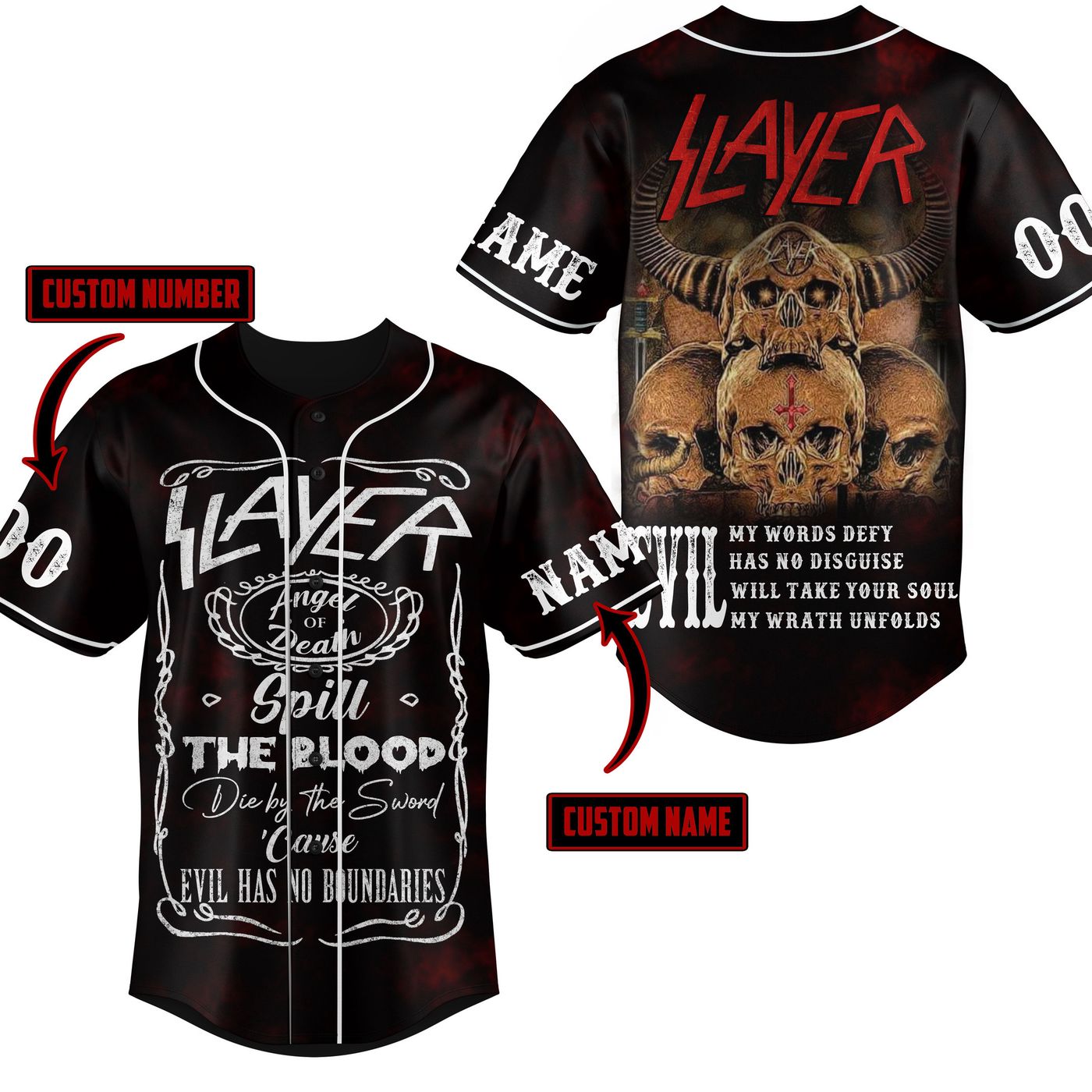 Slayer Evil Baseball Jersey For Men Women And Kids Gift