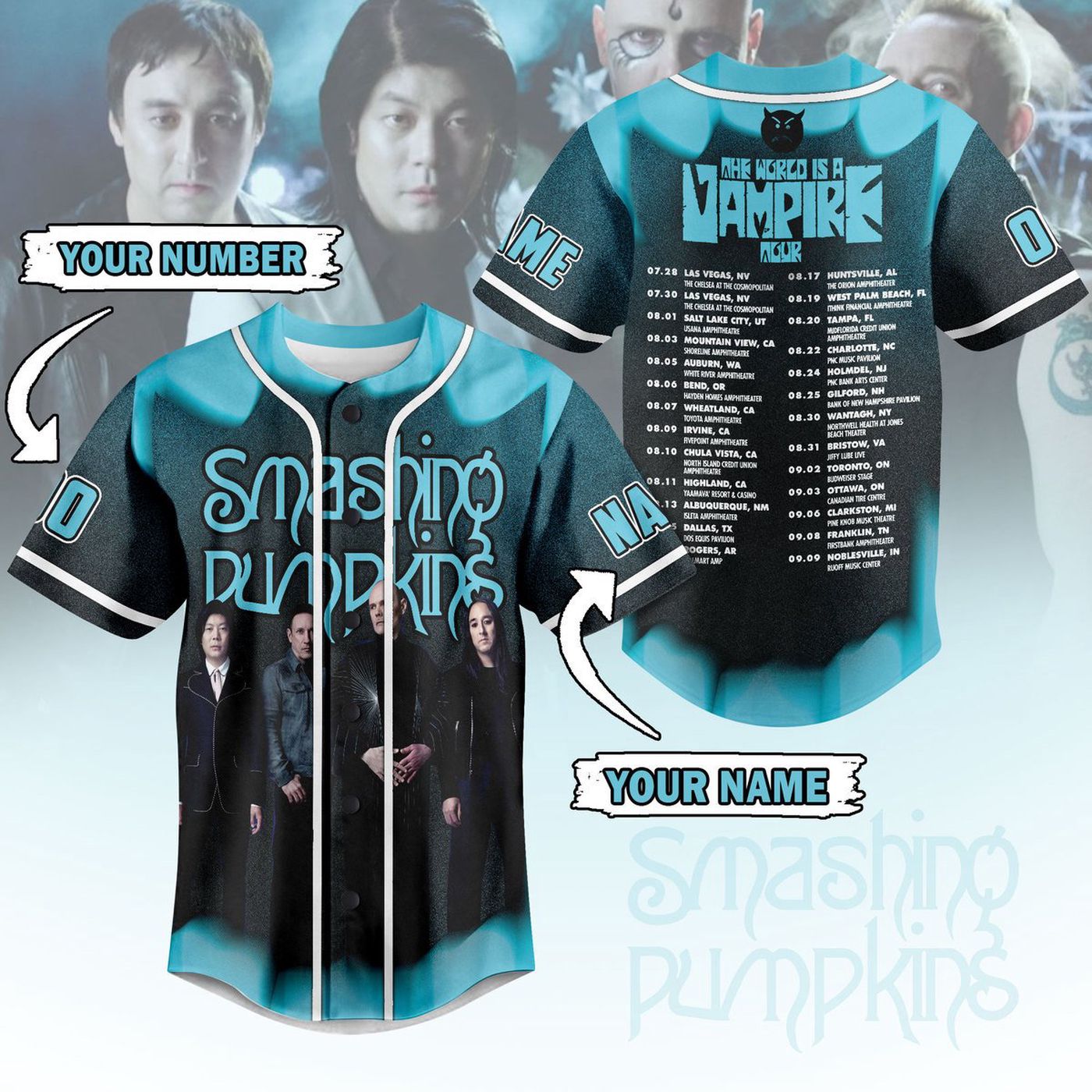 Smashing Pumpkins Baseball Jersey For Men Women And Kids Gift