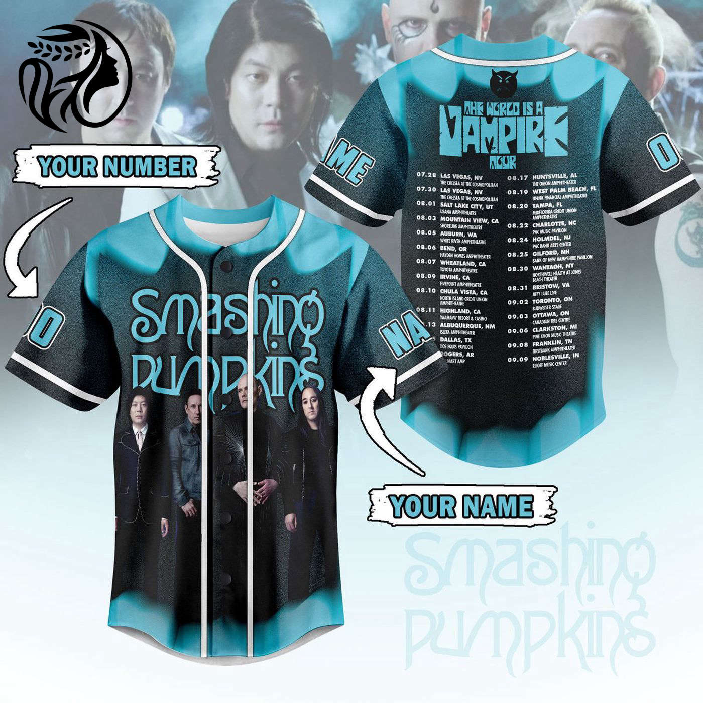Smashing Pumpkins Baseball Jersey For Men Women And Kids Gift