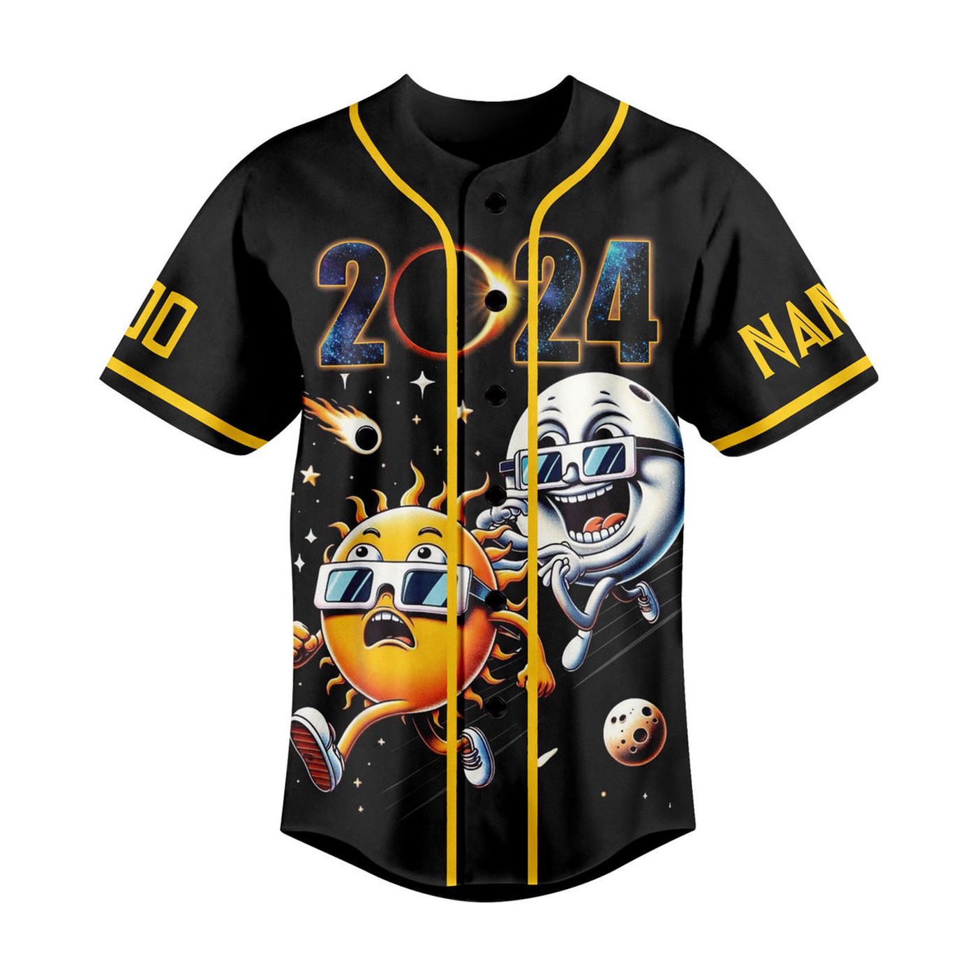Solar Eclipse Baseball Jersey For Men Women And Kids Gift Solar Eclipse Baseball Jersey For Men Women And Kids Gift