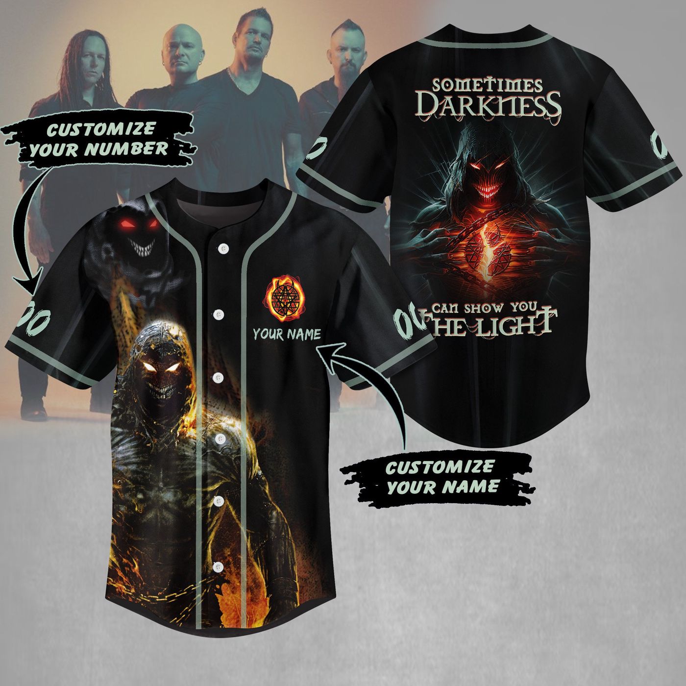 Sometimes Darkness Baseball Jersey For Men Women And Kids Gift