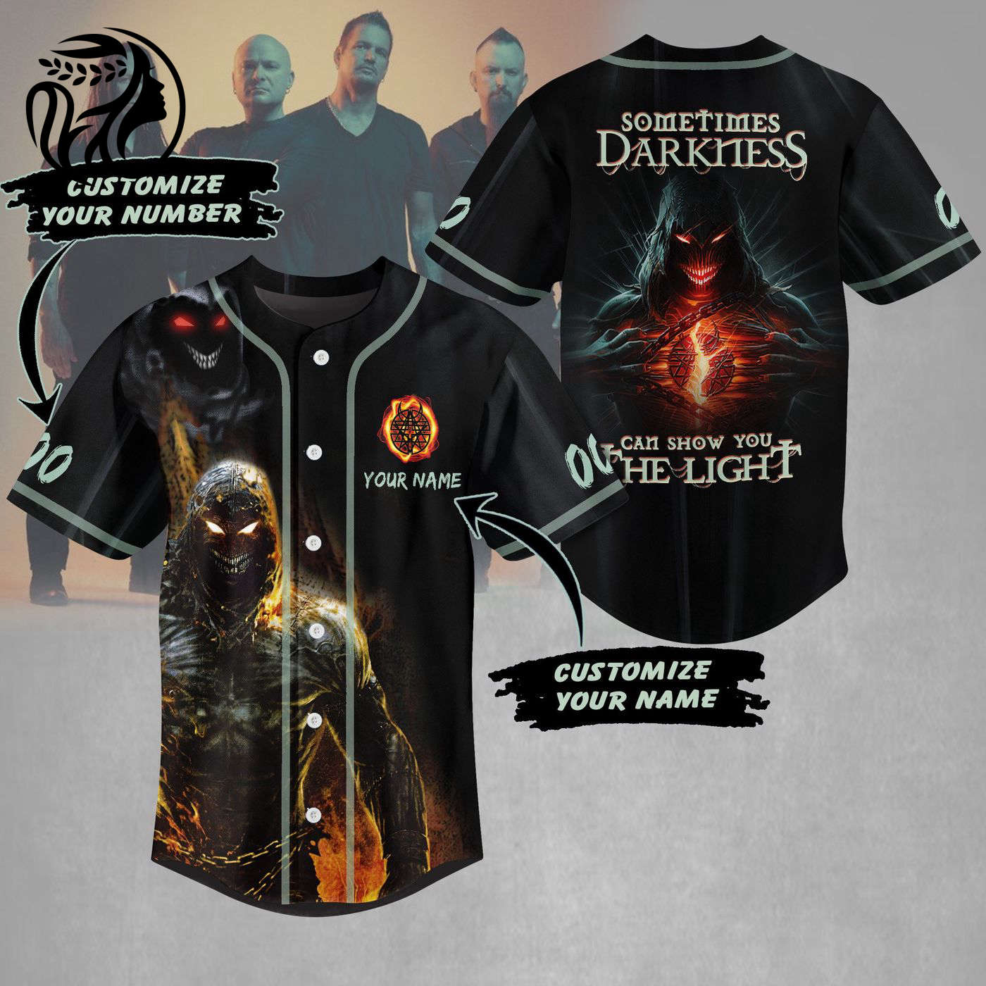 Sometimes Darkness Baseball Jersey For Men Women And Kids Gift