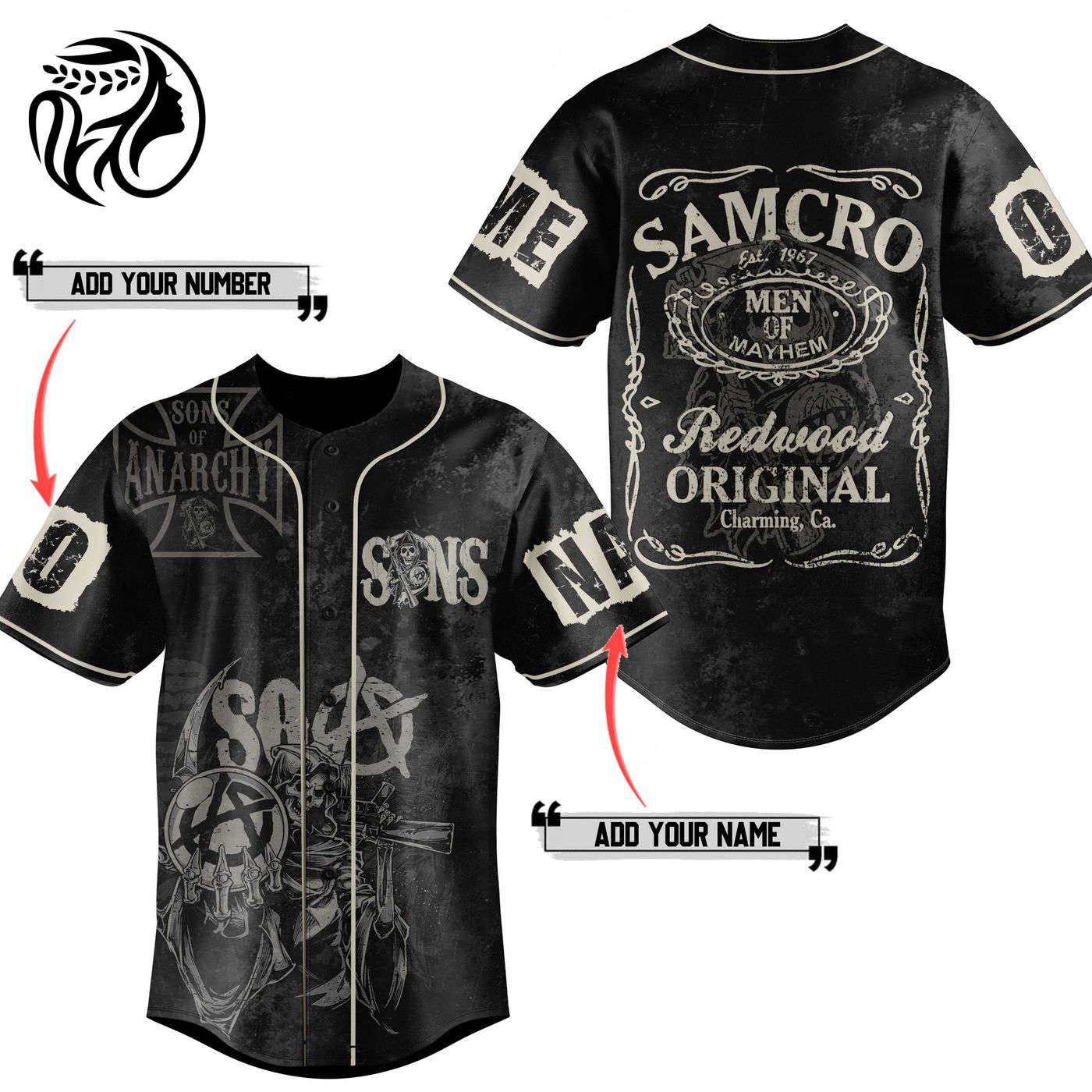 Sons of Anarchy Motorcycle Club Redwood Original Baseball Jersey For Men Women And Kids Gift