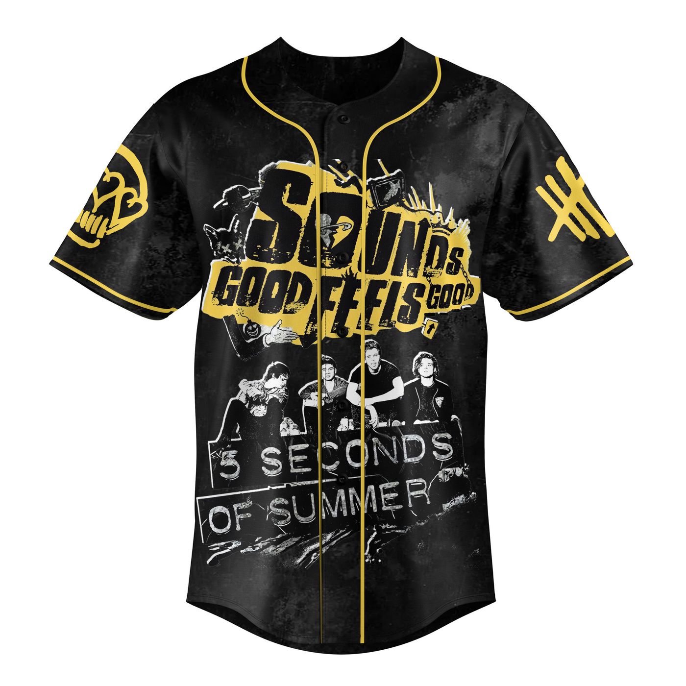 Sounds Good Feels Good Baseball Jersey For Men Women And Kids Gift