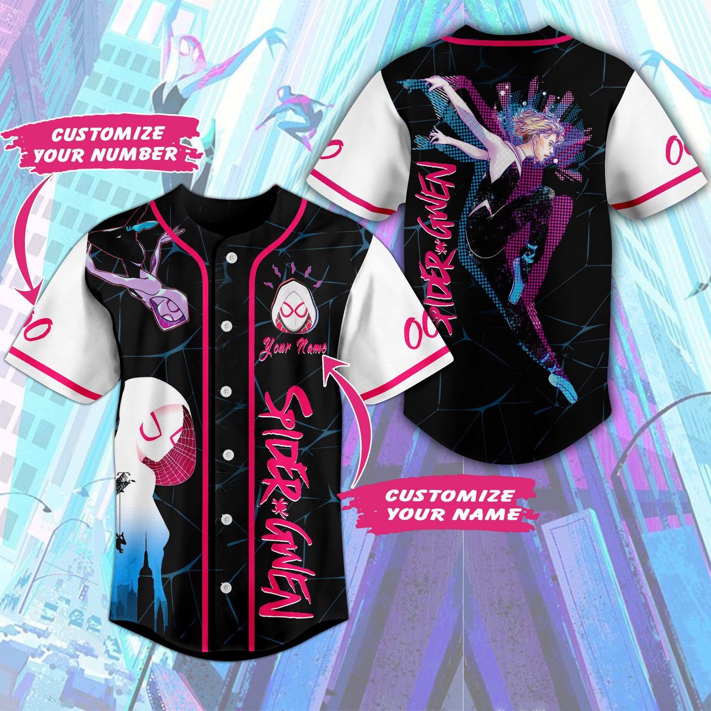 Spider Gwen Baseball Jersey For Men Women And Kids Gift