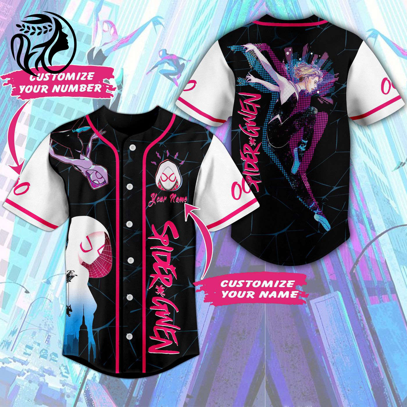 Spider Gwen Baseball Jersey For Men Women And Kids Gift