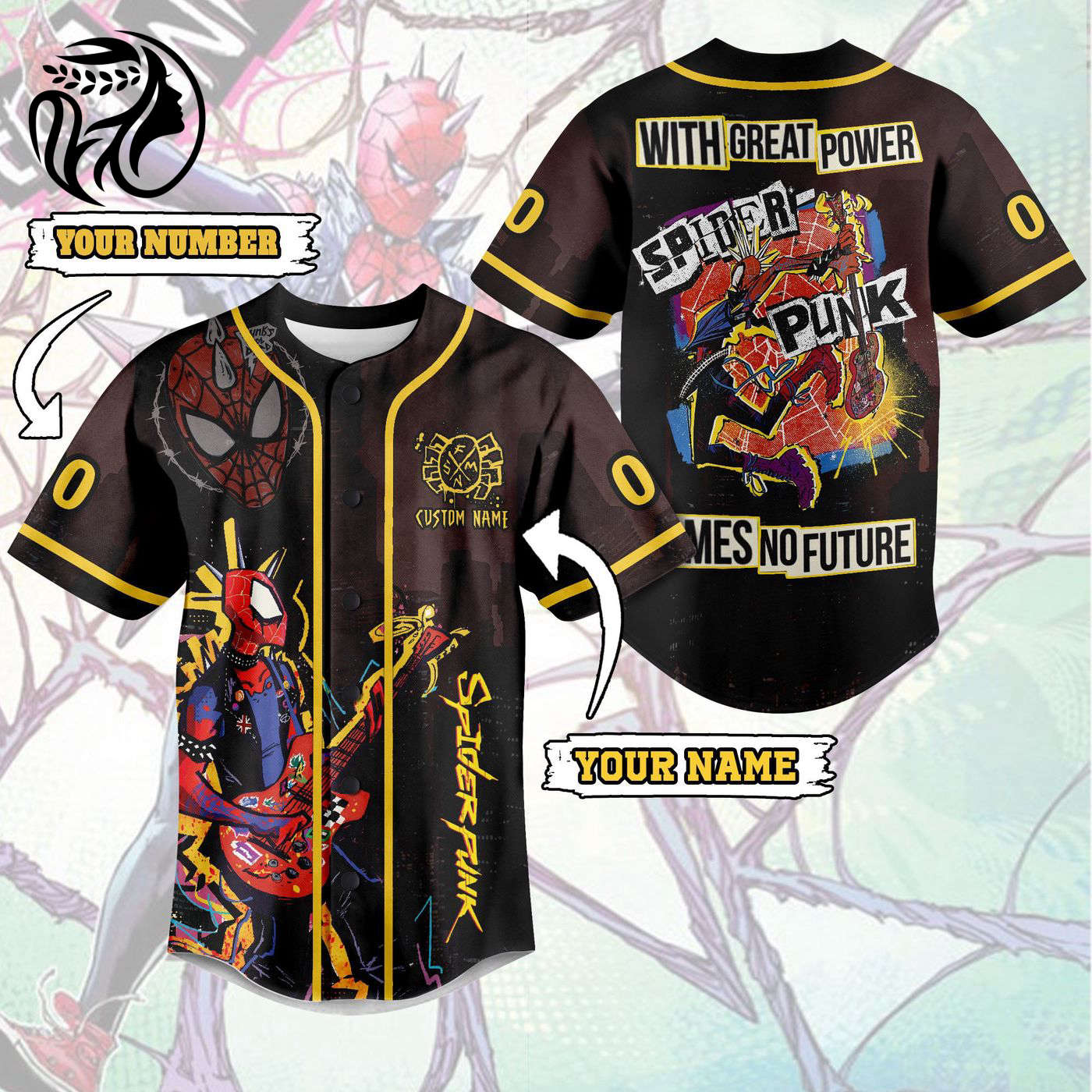 Spider-Punk Baseball Jersey For Men Women And Kids Gift