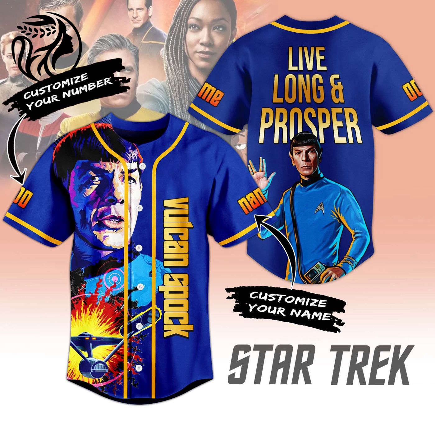 Star Trek Baseball Jersey For Men Women And Kids Gift