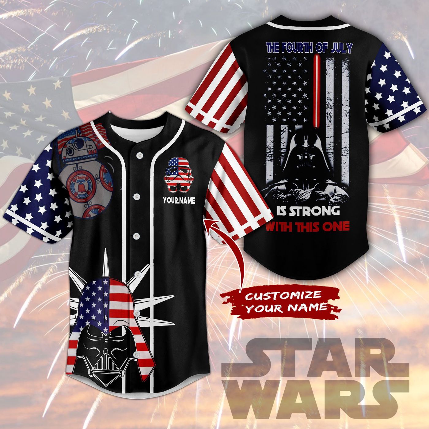 Star War Baseball Jersey For Men Women And Kids Gift
