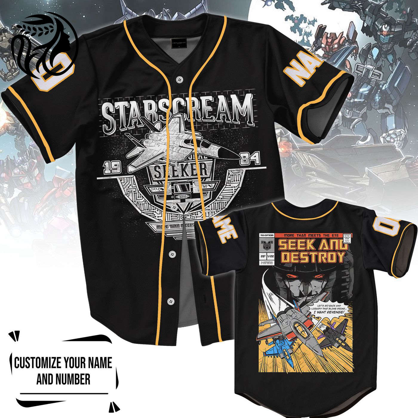 Starscream Baseball Jersey For Men Women And Kids Gift