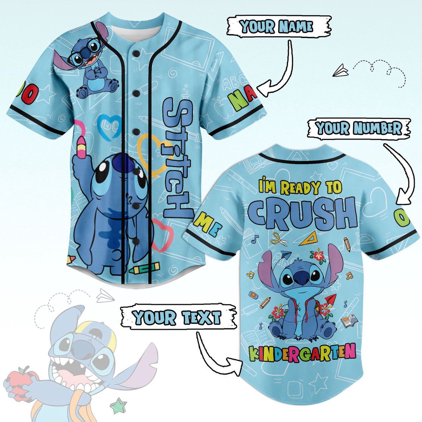 Stitch Baseball Jersey For Men Women And Kids Gift