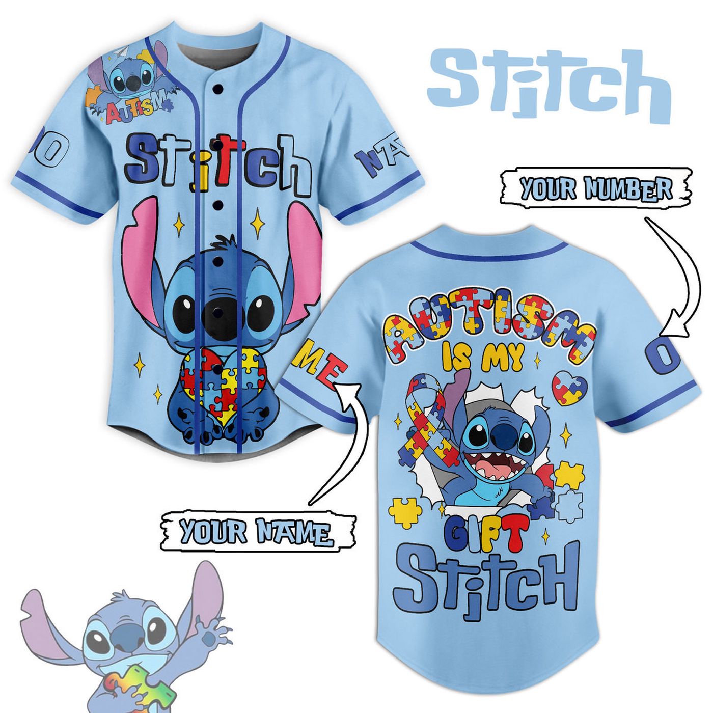 Stitch Baseball Jersey For Men Women And Kids Gift
