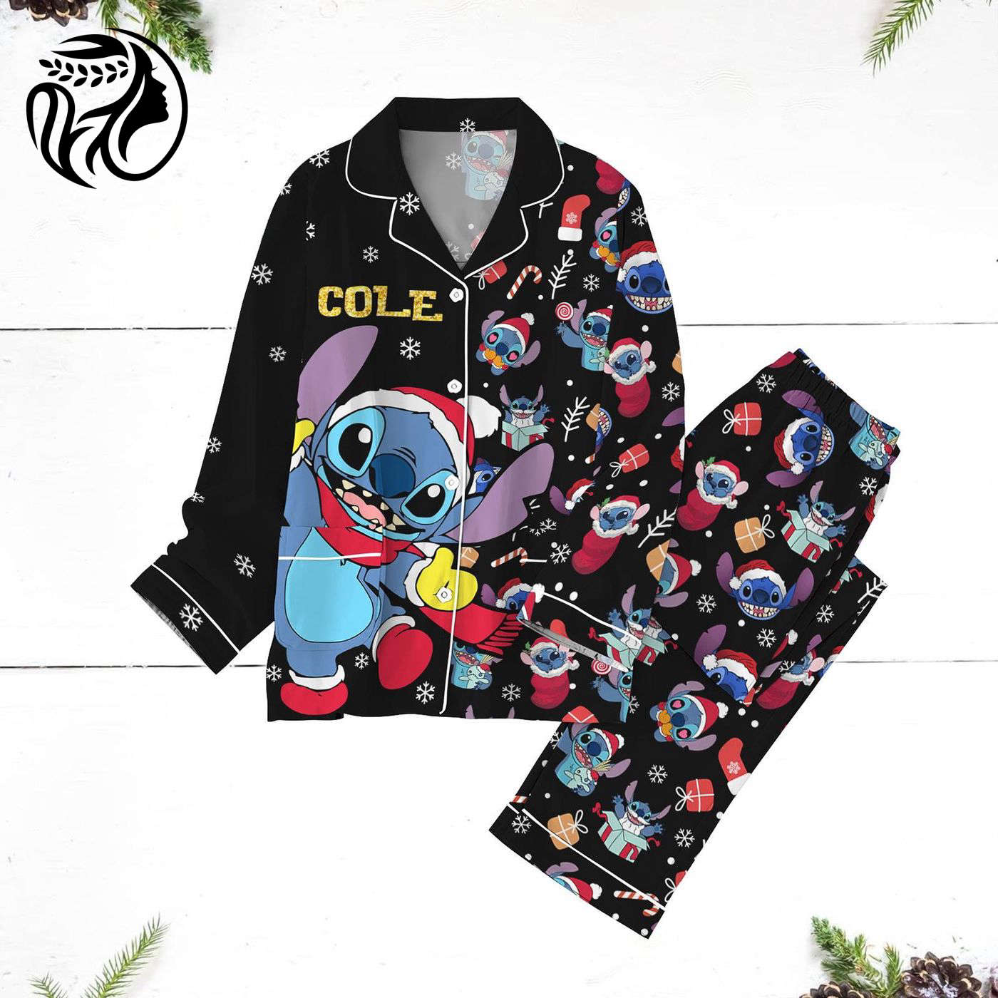 Stitch Santa Christmas Pajamas Disney Xmas Lilo and Stitch Disneyland PJs Magic Kingdom Gift