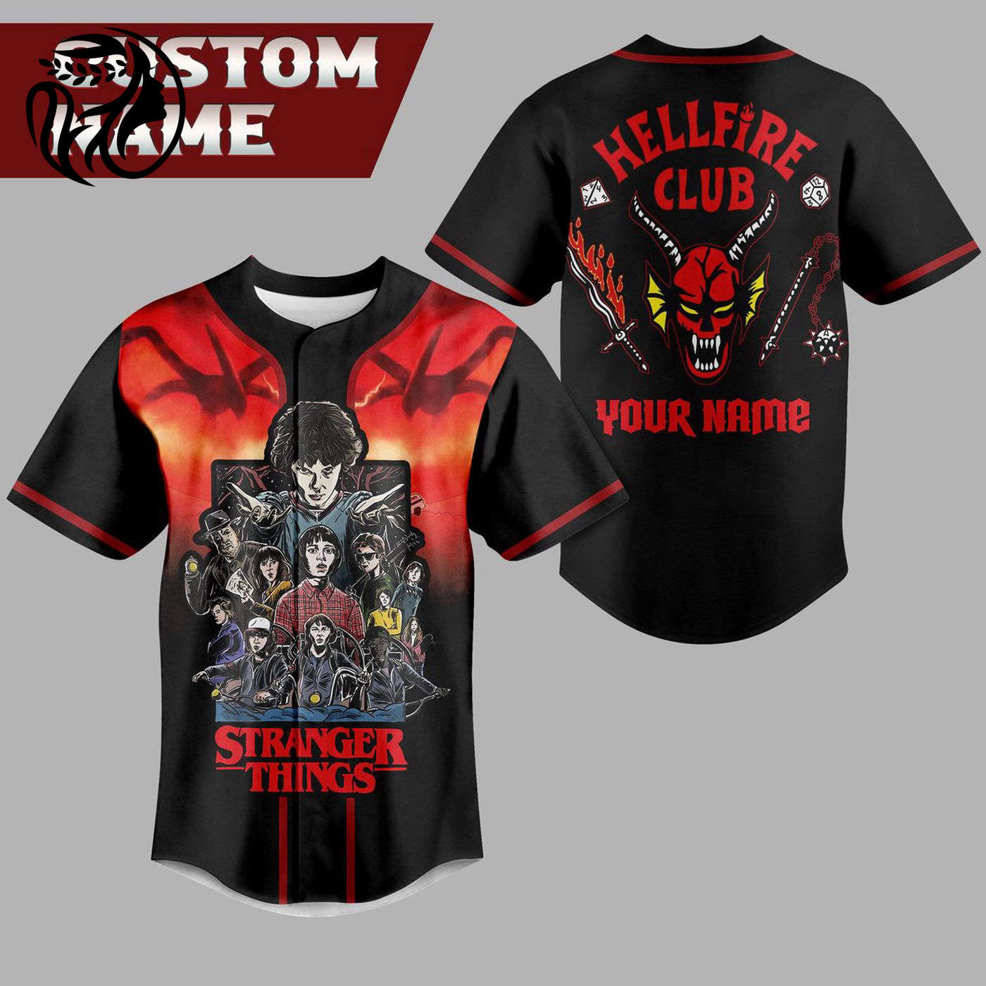 Stranger Things Baseball Jersey For Men Women And Kids Gift