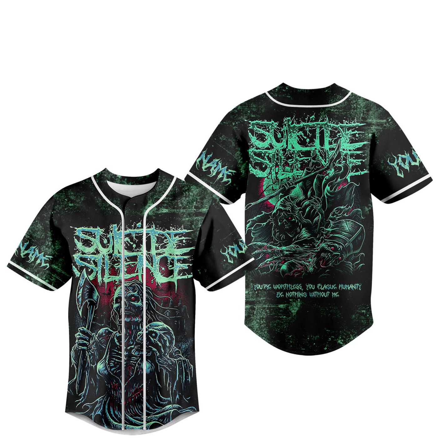 Suicide Silence Baseball Jersey For Men Women And Kids Gift