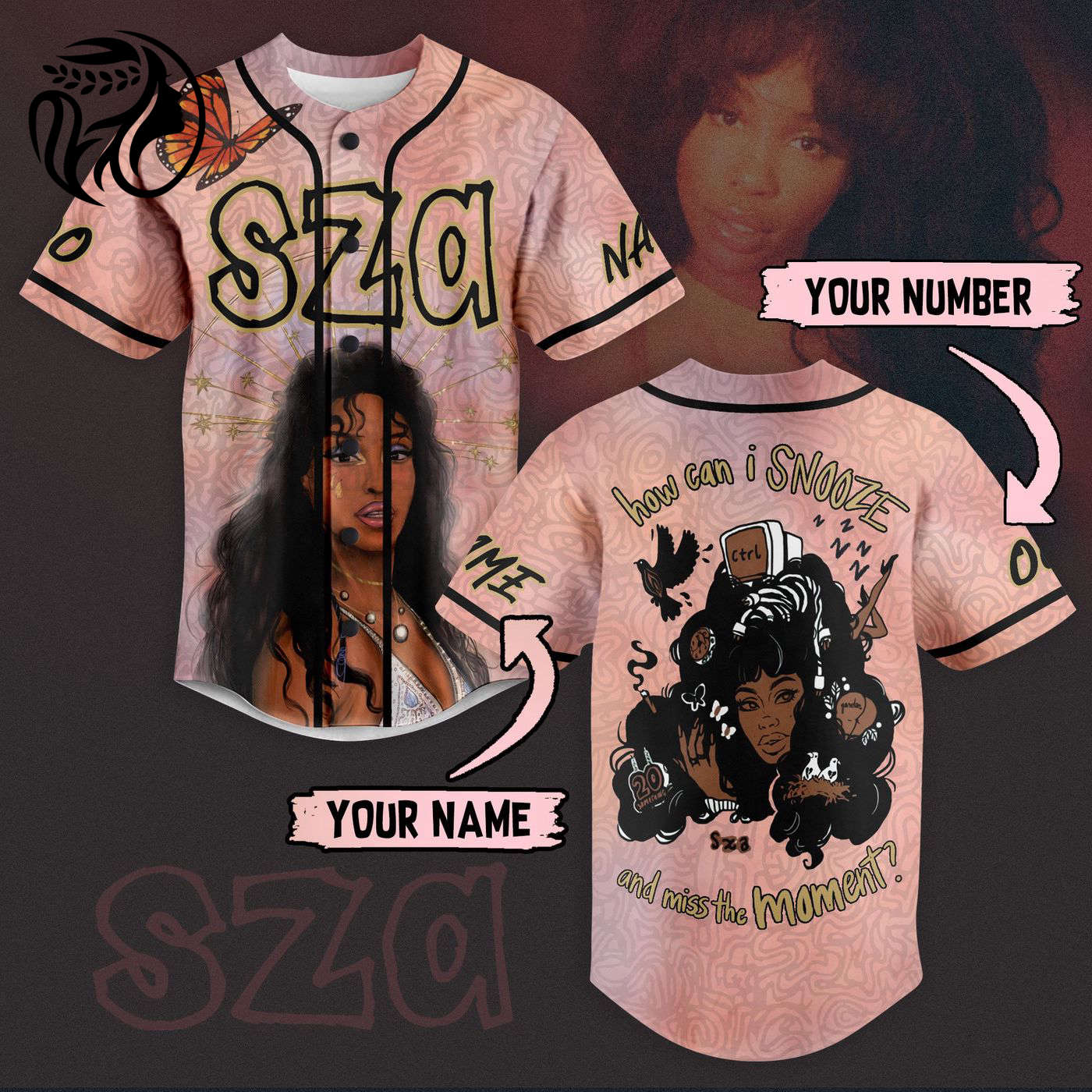 SZA Baseball Jersey For Men Women And Kids Gift