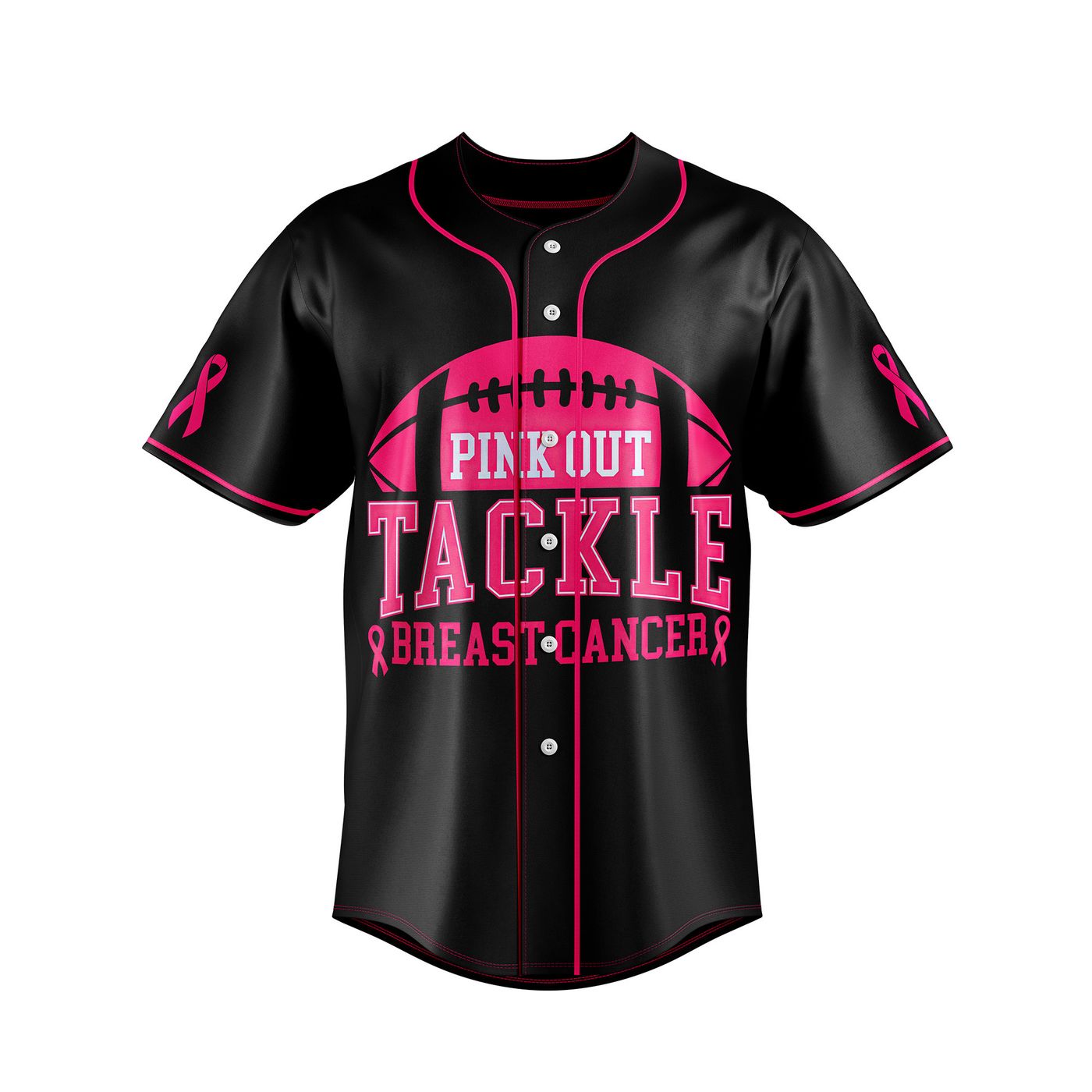 Tackle Breast Cancer Baseball Jersey For Men Women And Kids Gift