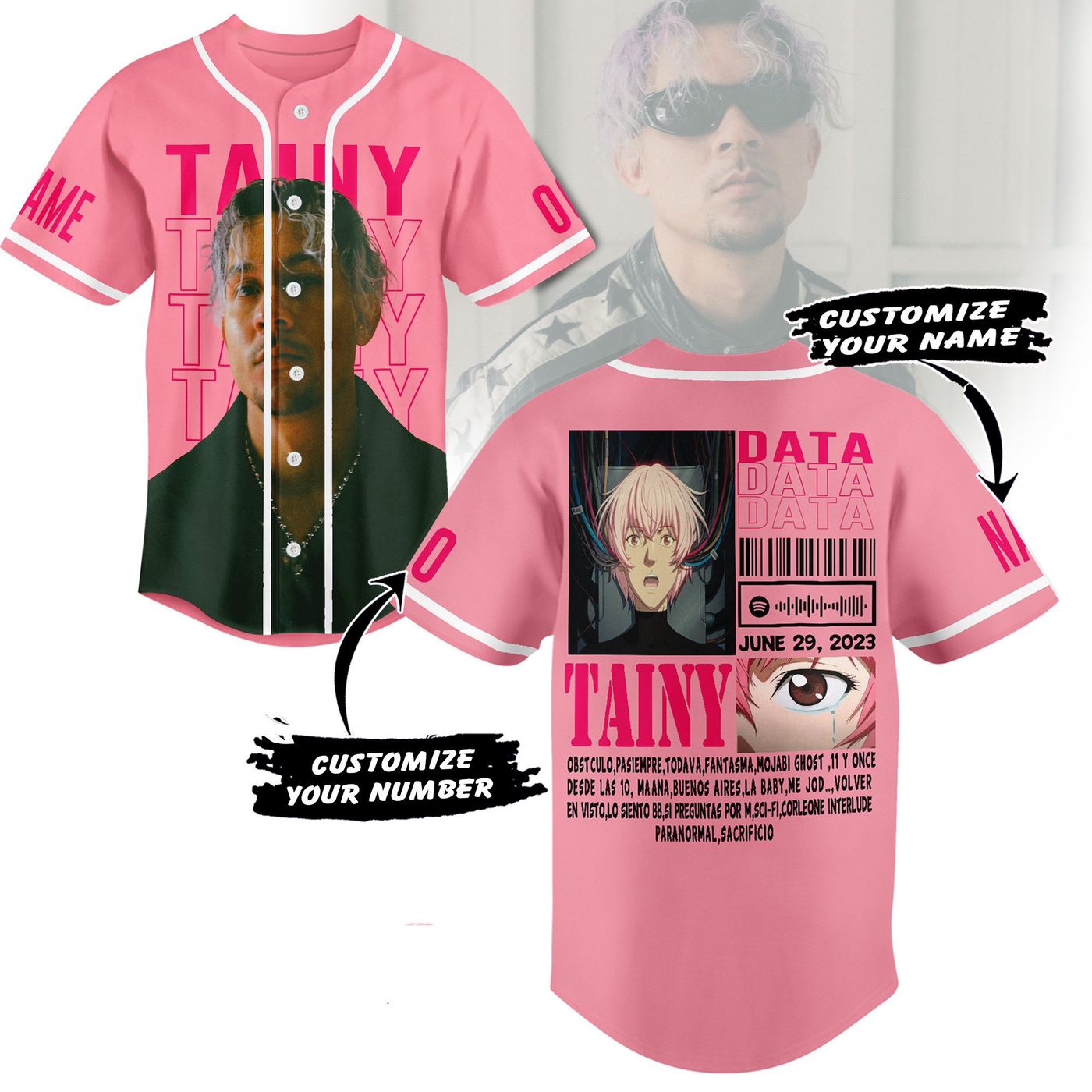 Tainy Baseball Jersey For Men Women And Kids Gift