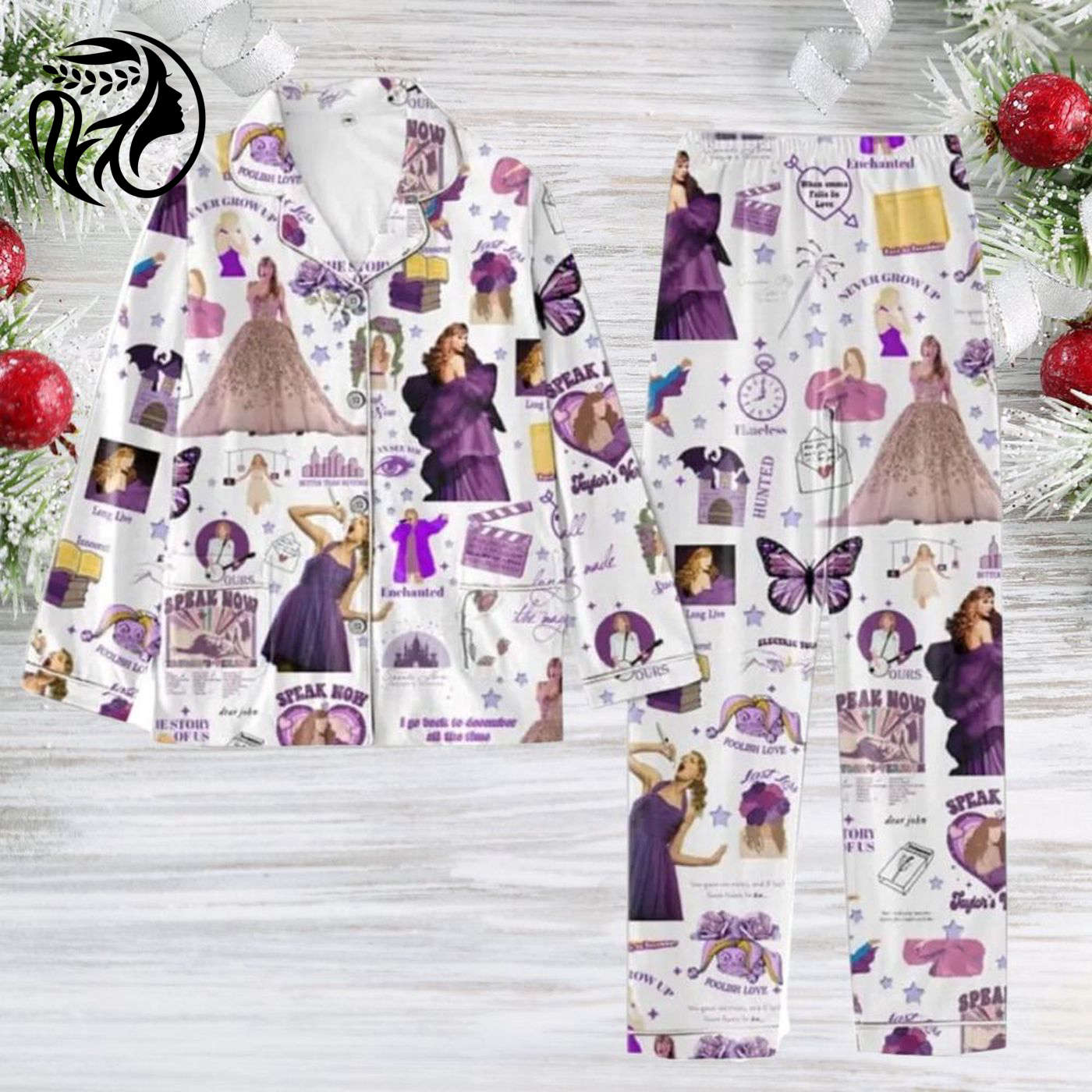 Stay Stylish & Comfy with Taylor Lavender Pajamas Set – Swiftiie Tour Womens PJs