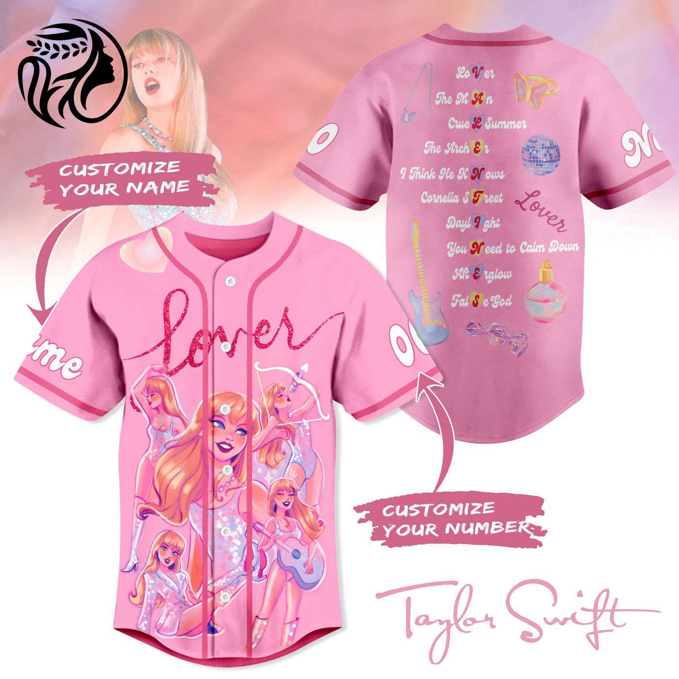 Taylor Swift Baseball Jersey For Men Women And Kids Gift
