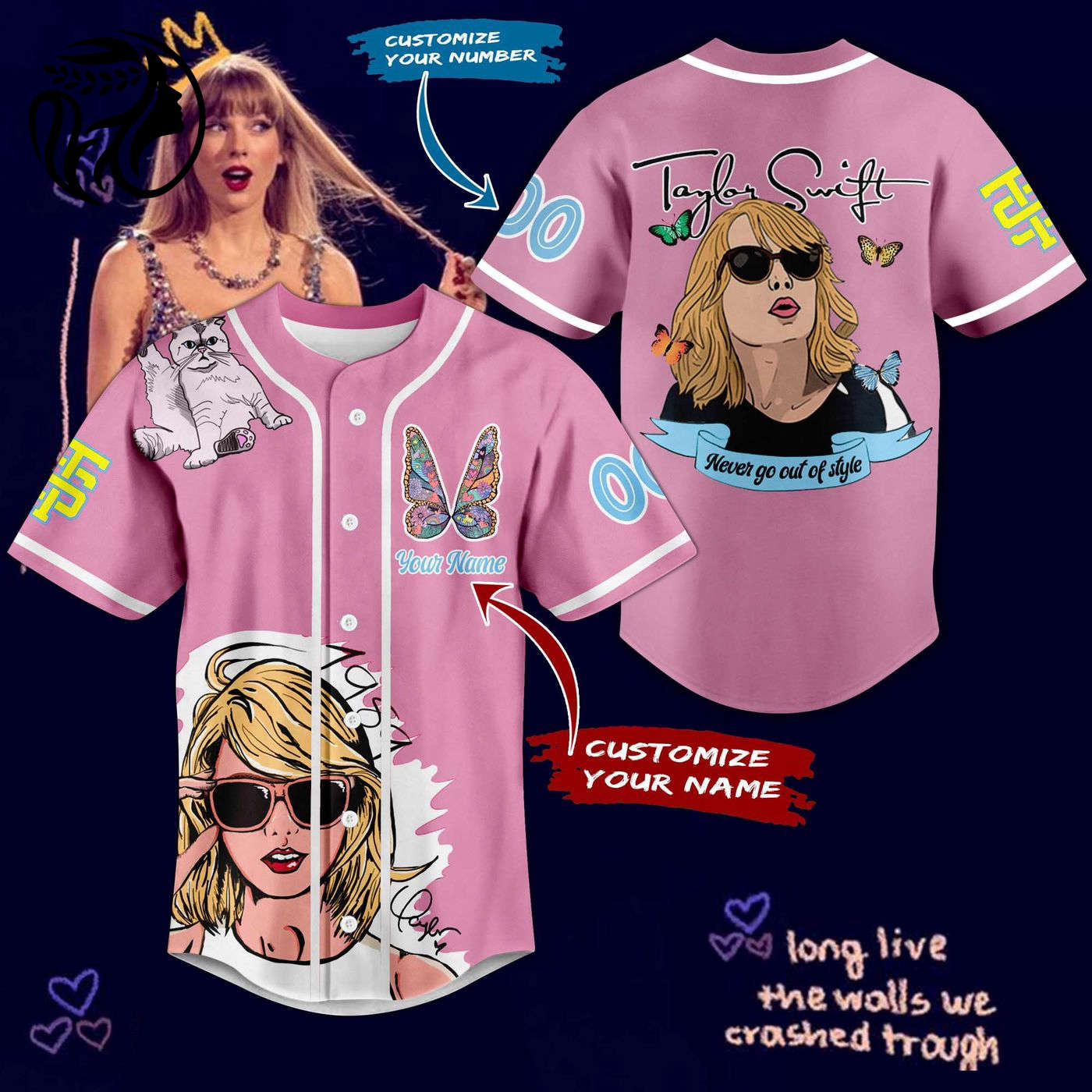 Taylor Swift Baseball Jersey For Men Women And Kids Gift