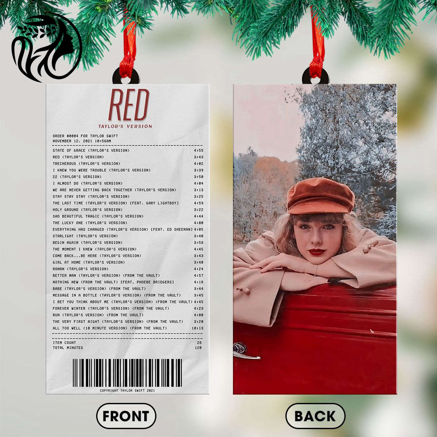 Taylor Swift Custom Shape 2-sided Acrylic Ornament – VANDH 1748