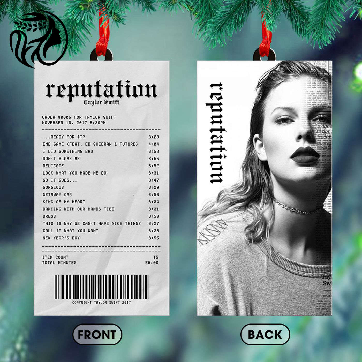 Taylor Swift Custom Shape 2-sided Acrylic Ornament – VANDH 1749