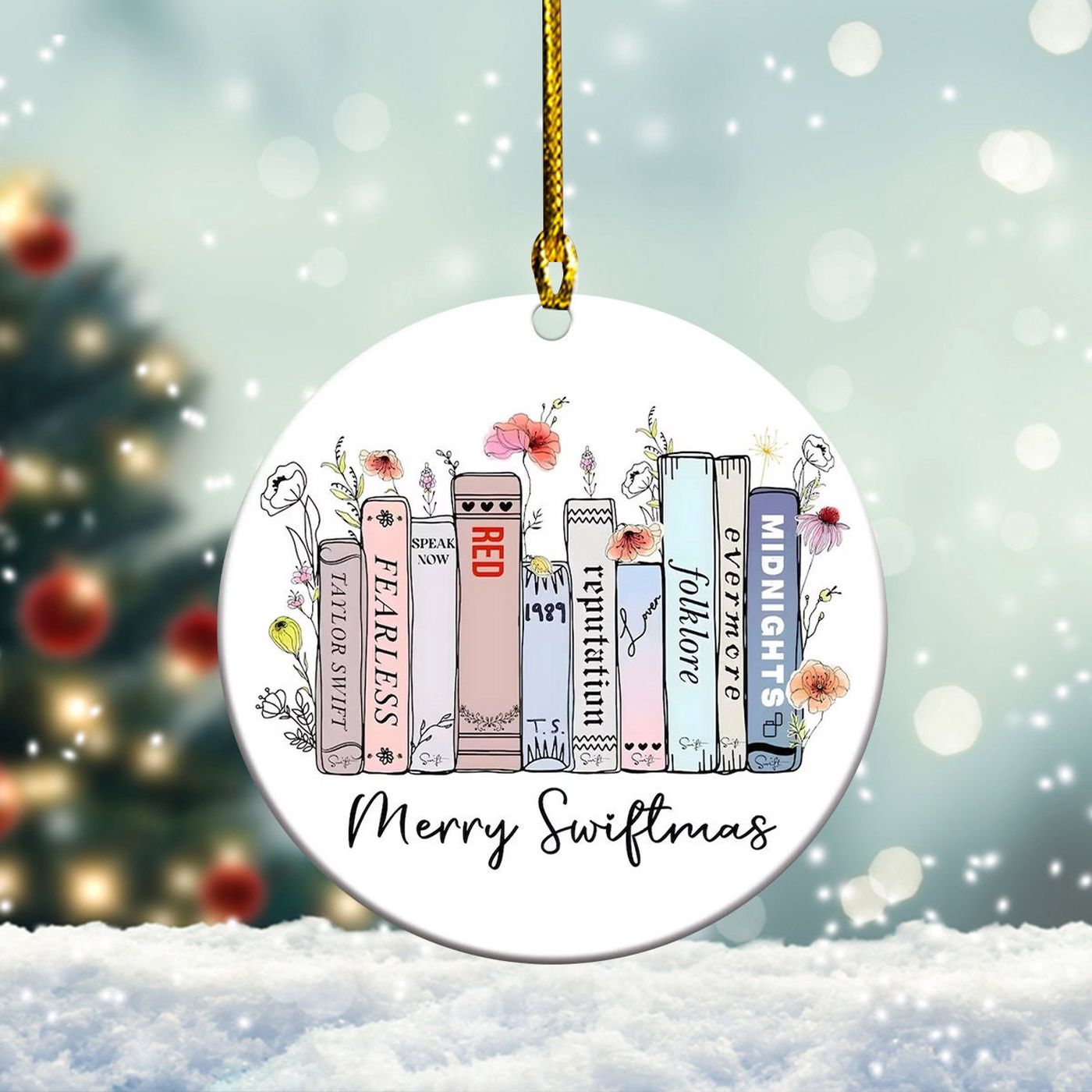 Taylor Swiftie Christmas Ornament: Eras Tour Merry Swiftmas Albums as Books – Perfect Swiftie Fan Gift! Taylor Swiftie Christmas Ornament: Eras Tour Merry Swiftmas Albums as Books – Perfect Swiftie Fan Gift!