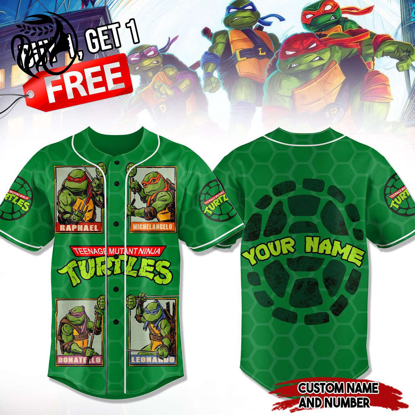 Teenage Mutan Ninja Turtles Baseball Jersey For Men Women And Kids Gift