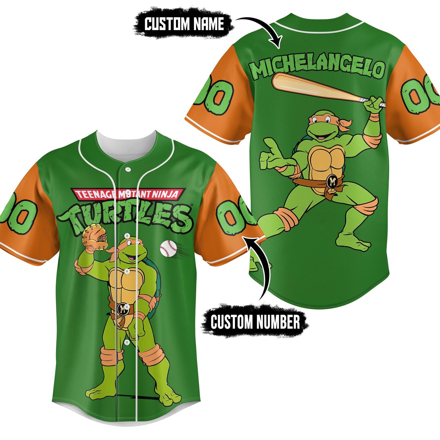 Teenage Mutant Ninja Turtles Baseball Jersey For Men Women And Kids Gift