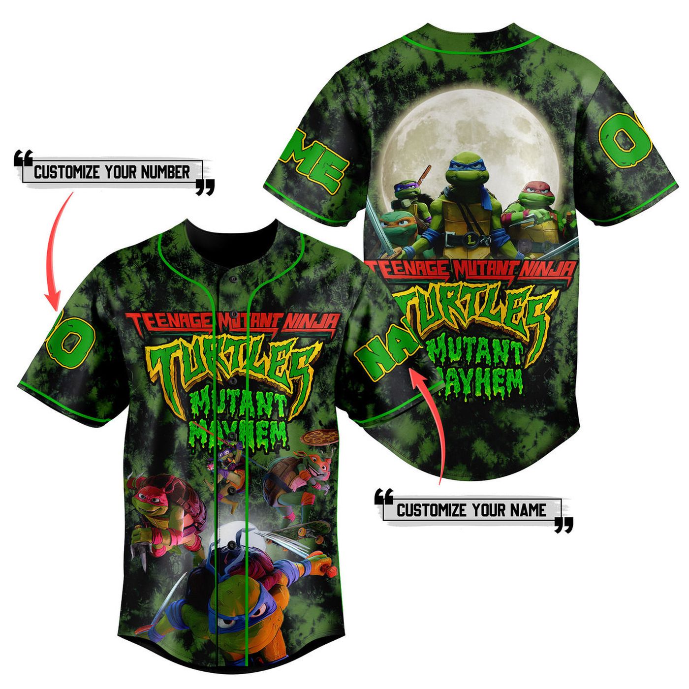 Teenage Mutant Ninja Turtles Baseball Jersey For Men Women And Kids Gift