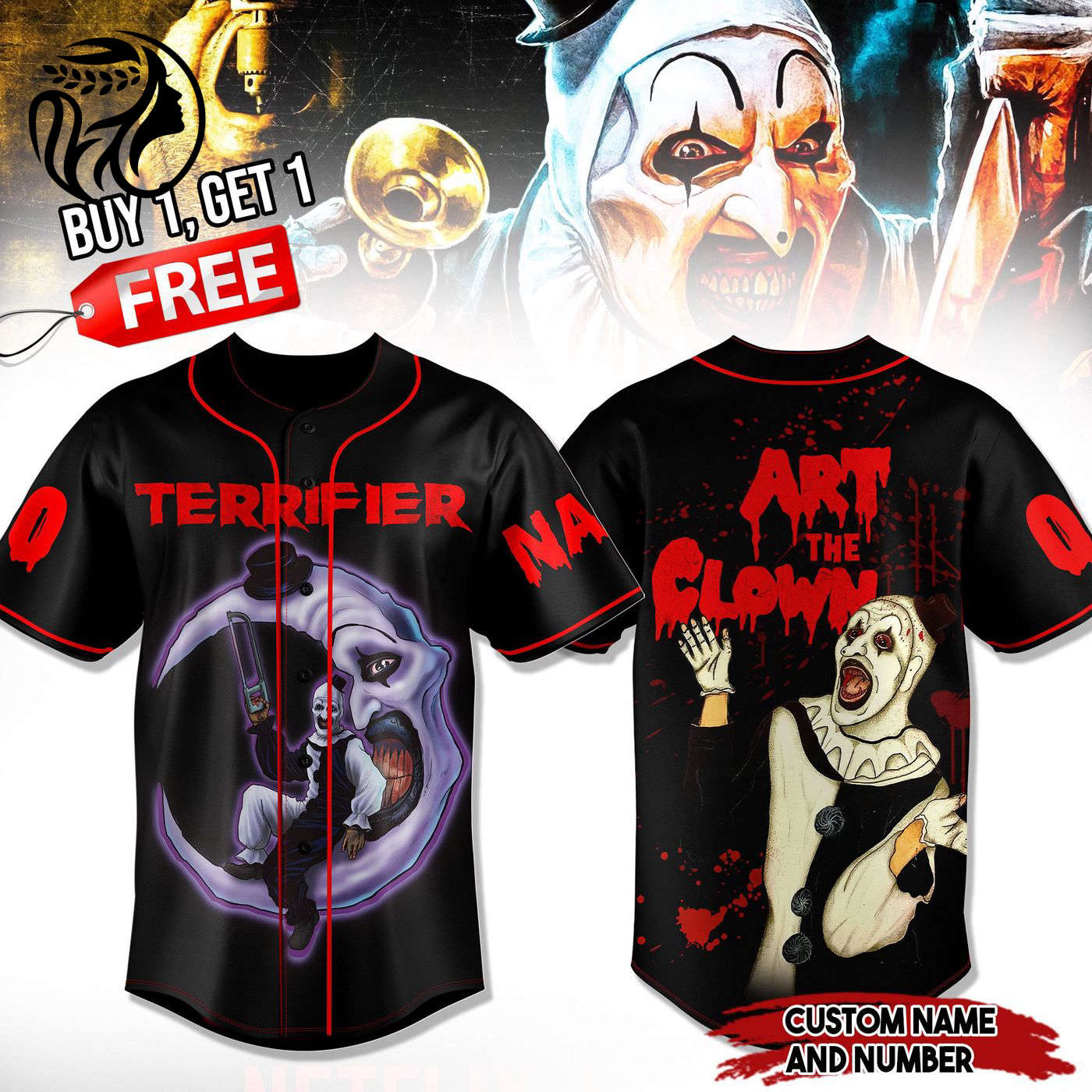 Terrifier Baseball Jersey For Men Women And Kids Gift