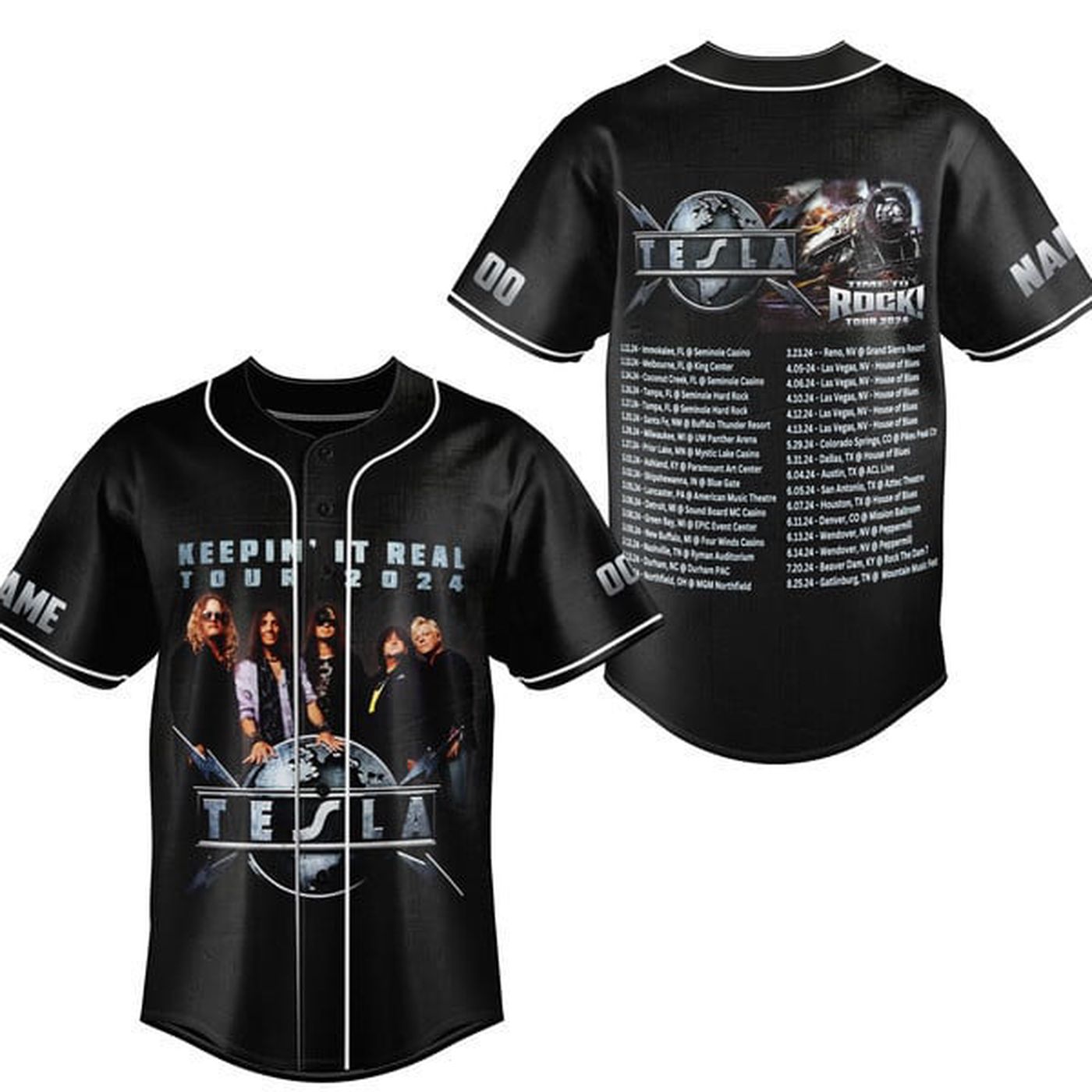 Tesla Keeping It Real Tour Gift Baseball Jersey For Men Women And Kids Gift