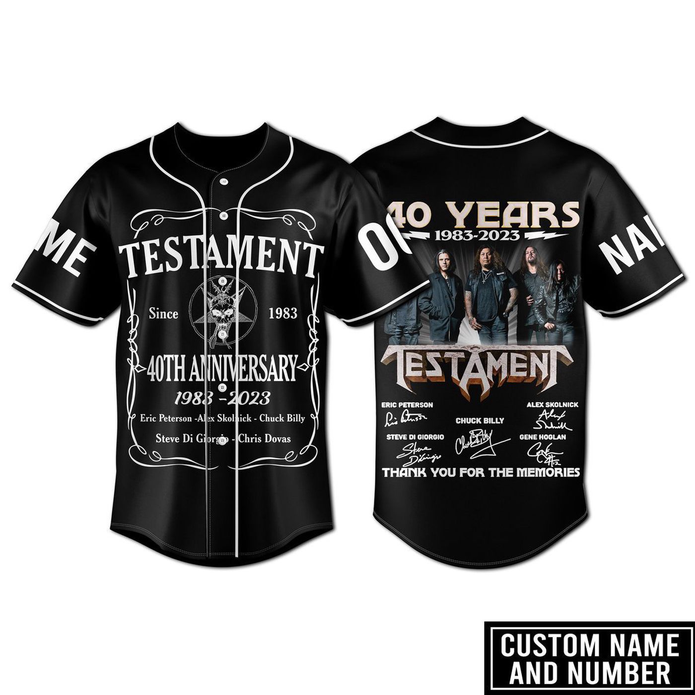 Testament Giftth Anniversary Baseball Jersey For Men Women And Kids Gift