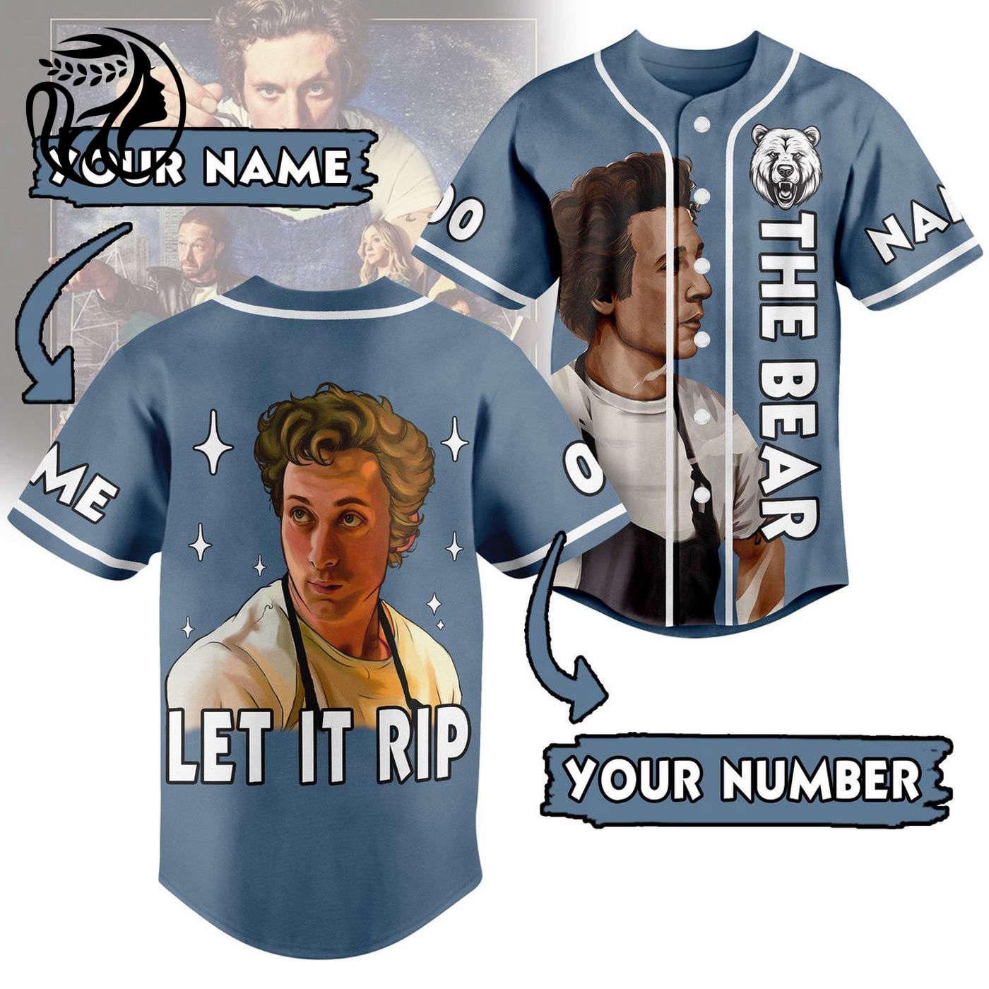 The Bear Baseball Jersey For Men Women And Kids Gift