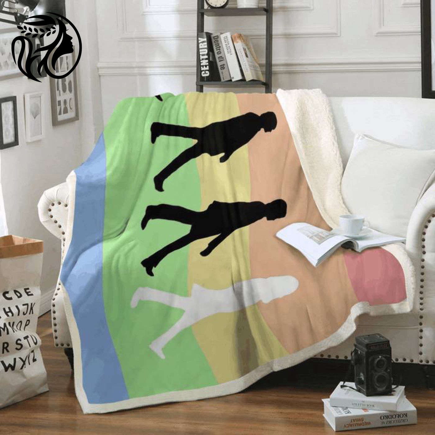 Limited Edition Beatles Abbey Road Album Rainbow Art Fleece Blanket: Perfect for Fans