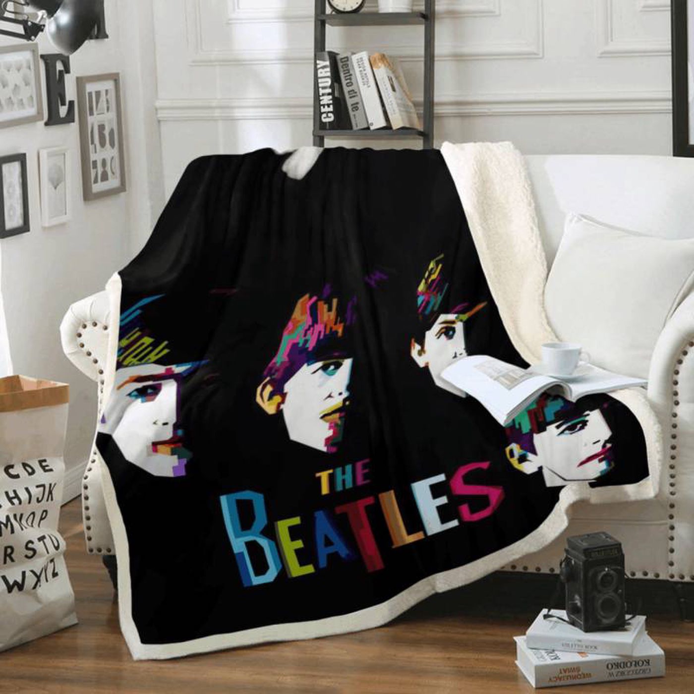 Cozy up with The Beatles Band Fleece Blanket – Perfect for Beatles Fans!