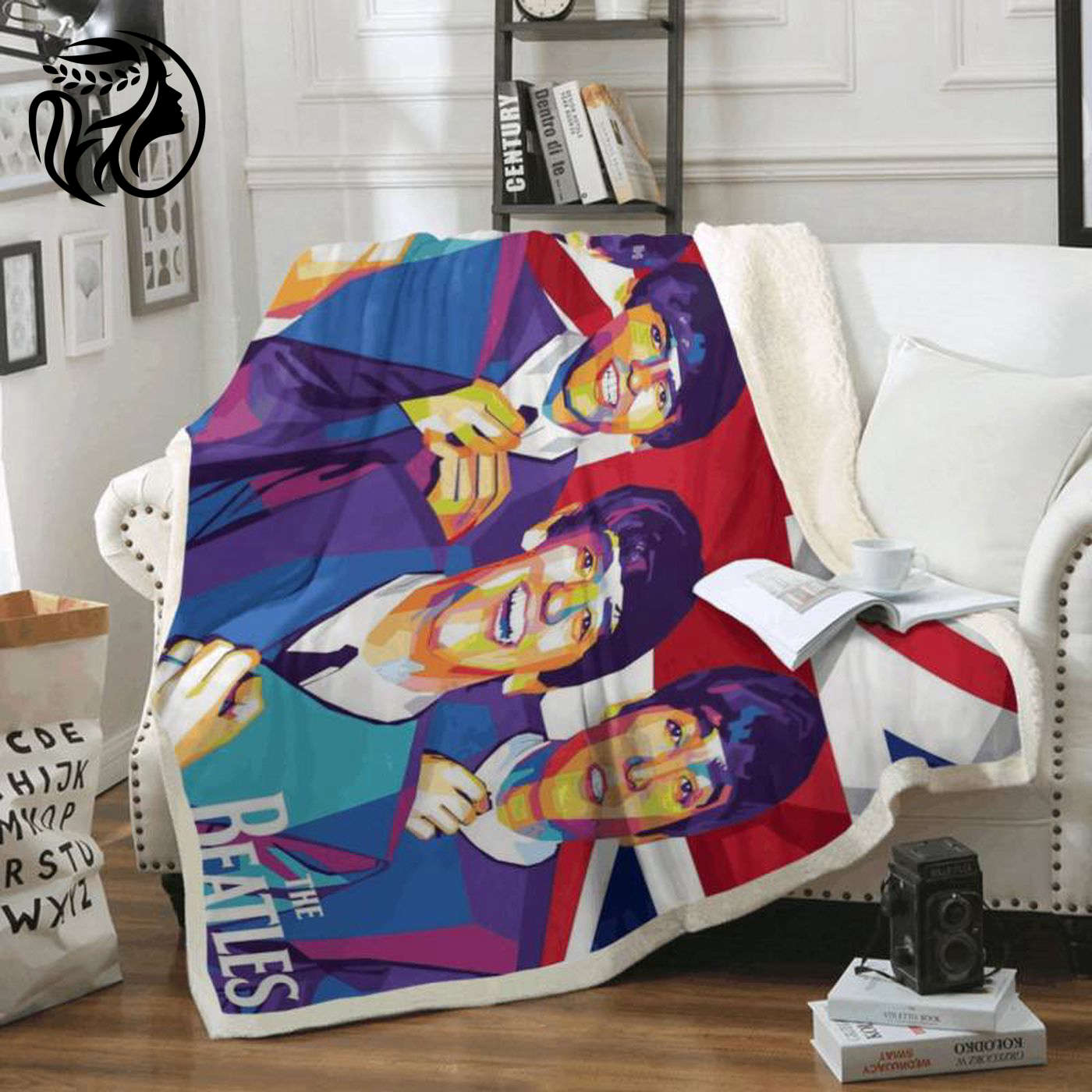 The Beatles Fleece Blanket: Iconic Liverpool Band s English Rock Tribute – Perfect for Beatles Fans!