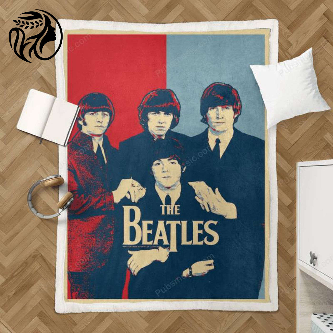 The Beatles Pop Art Sherpa Fleece Blanket – Hope Style Cozy and Vibrant Fan Merchandise