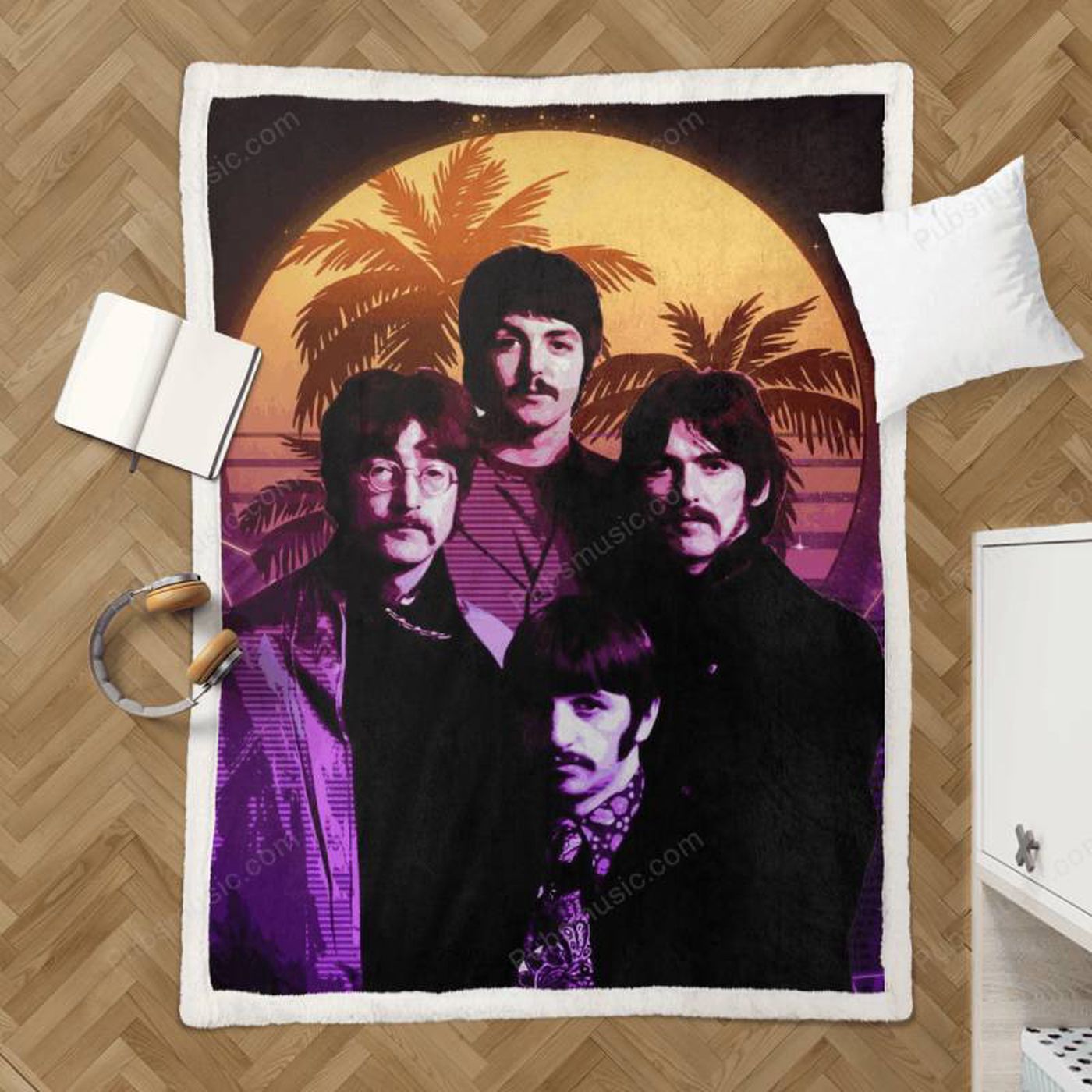 The Beatles Retro Sherpa Fleece Blanket – Gifts-Inspired Cozy Throw The Beatles Retro Sherpa Fleece Blanket – Gifts-Inspired Cozy Throw