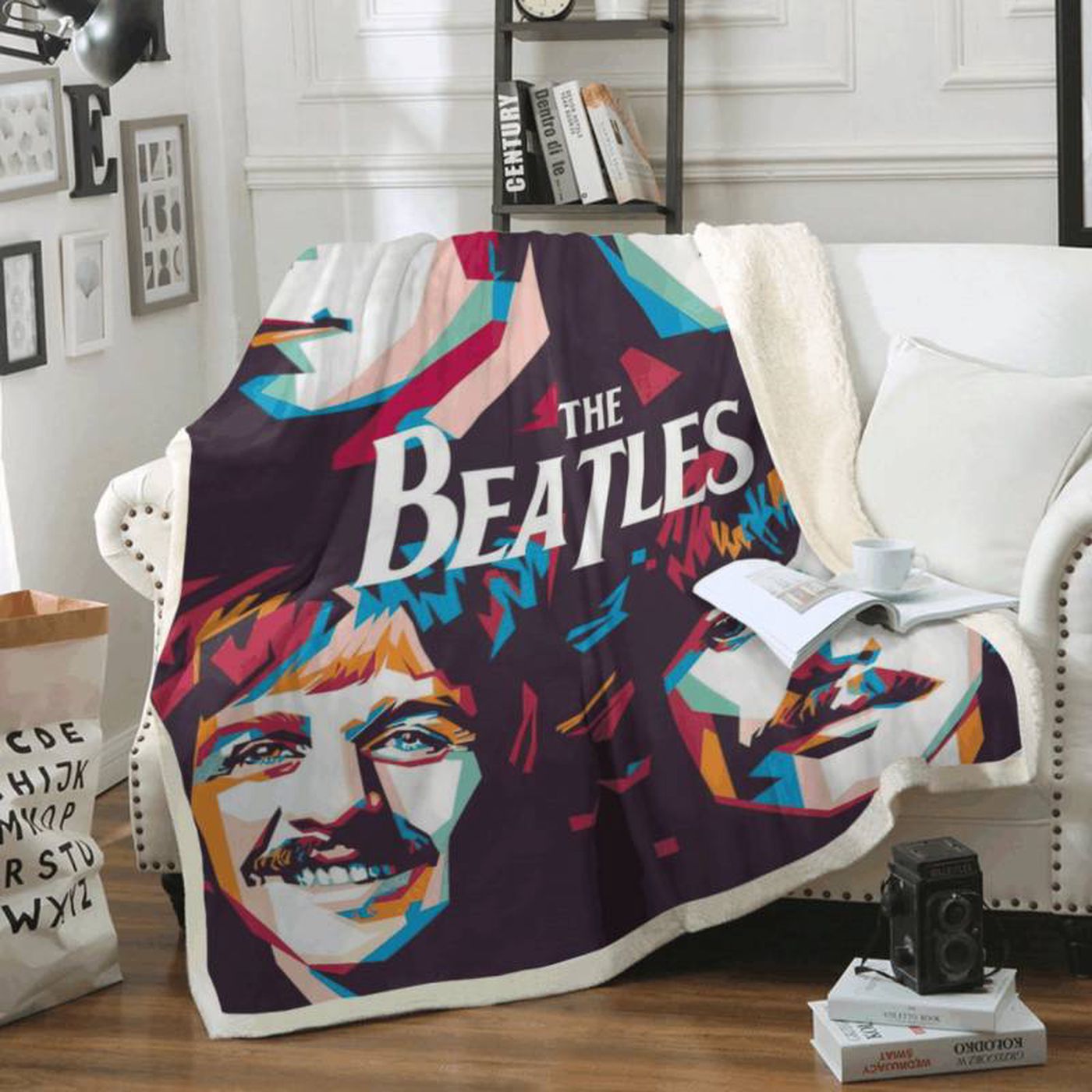 The Beatles Rock Band Legend Art Fleece Blanket – Perfect for Beatles Lovers!