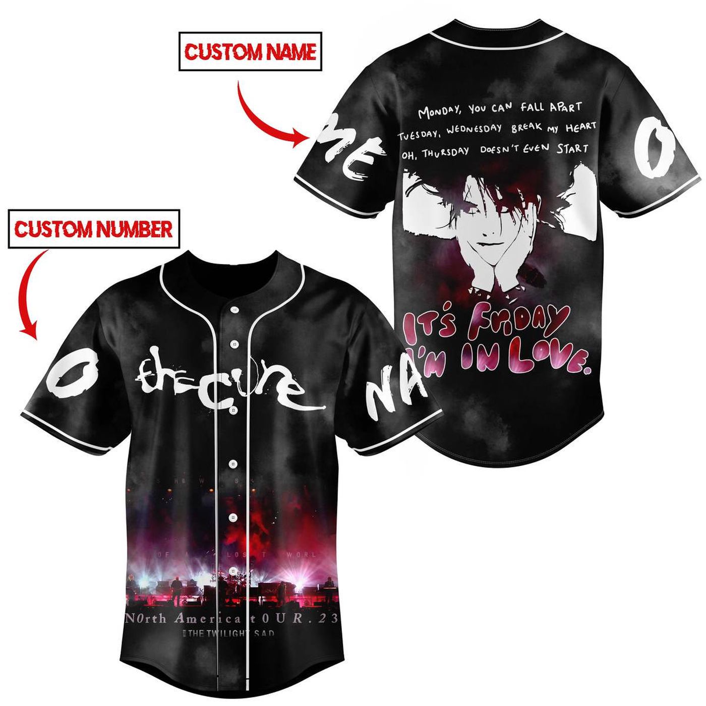 The Cure Baseball Jersey For Men Women And Kids Gift