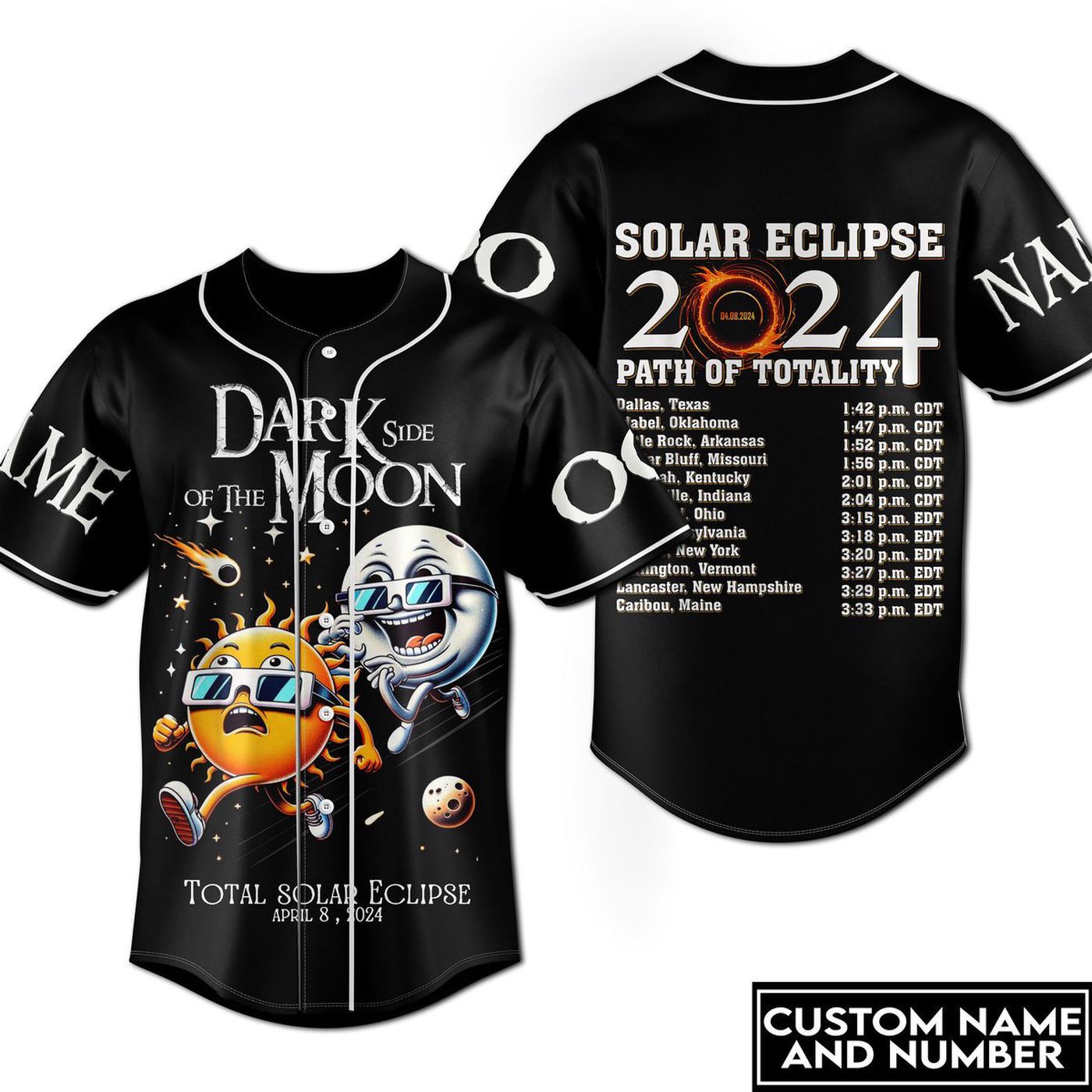 The Dark Side of the Moon Baseball Jersey For Men Women And Kids Gift