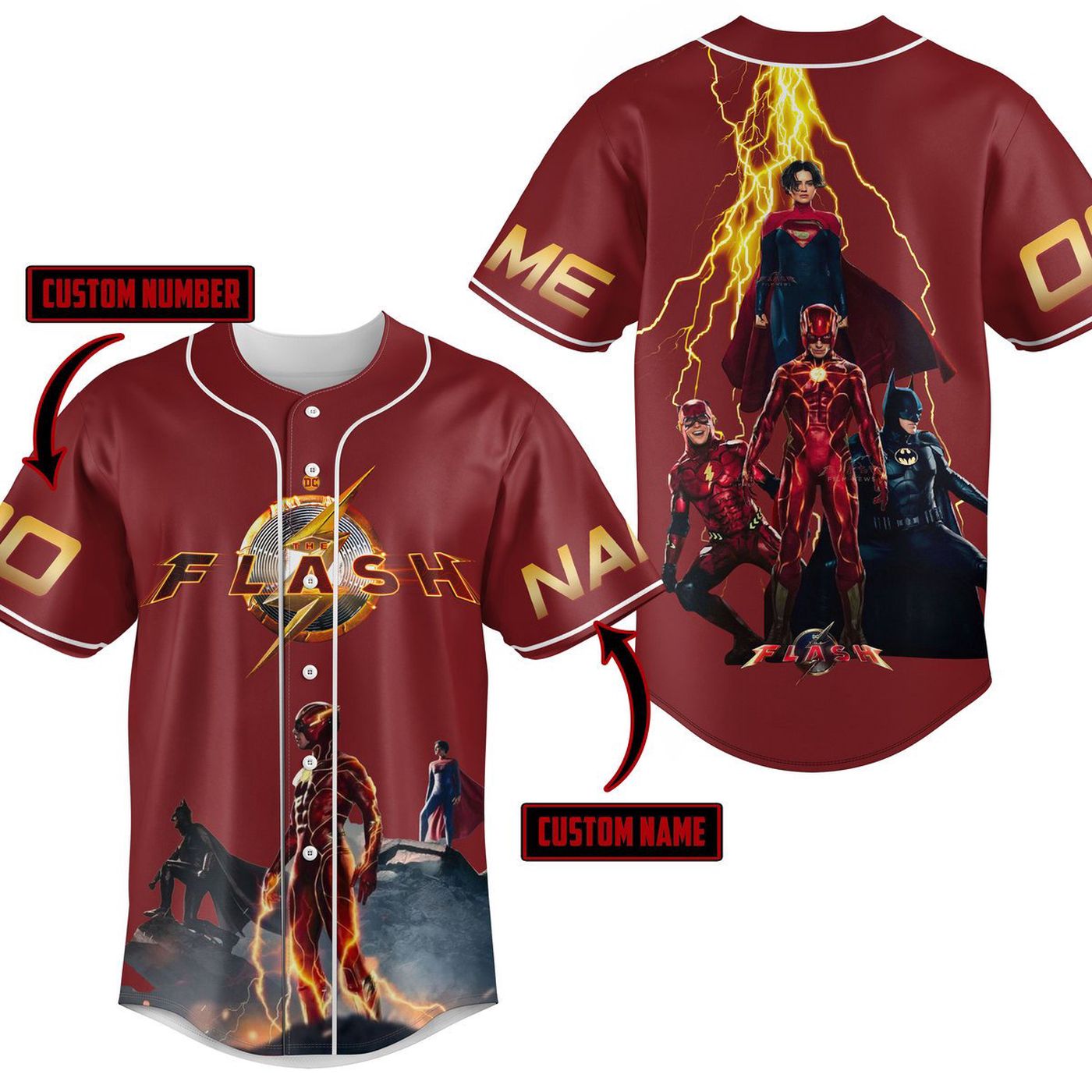 The Flash Baseball Jersey For Men Women And Kids Gift