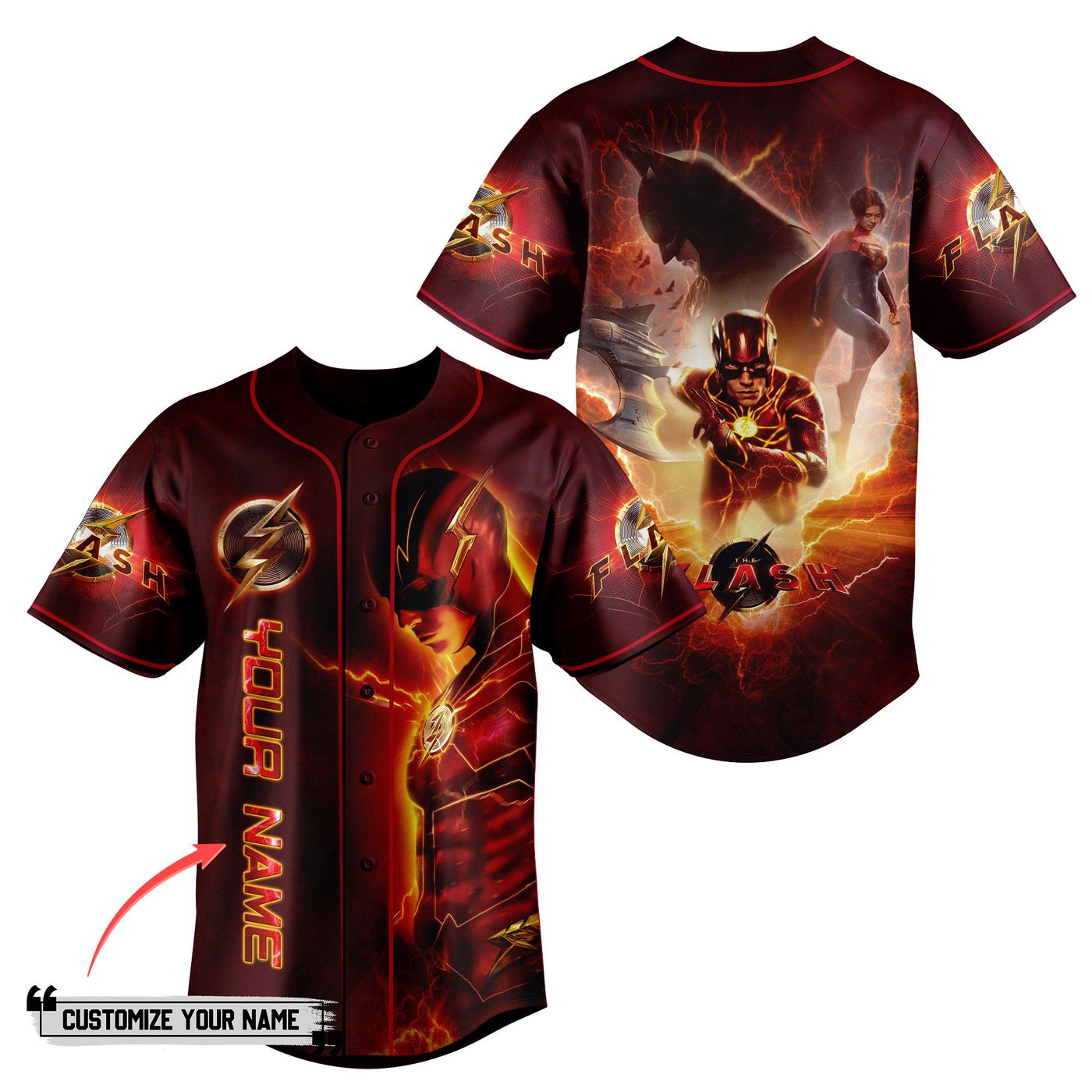 The Flash Baseball Jersey For Men Women And Kids Gift