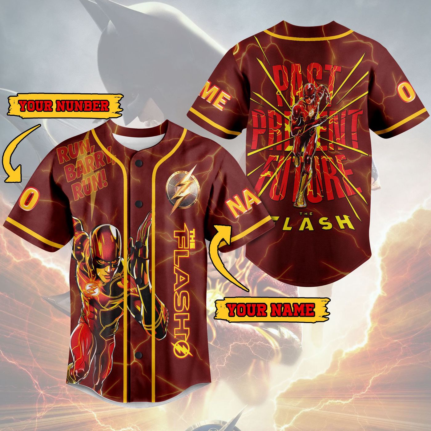 The Flash Baseball Jersey For Men Women And Kids Gift