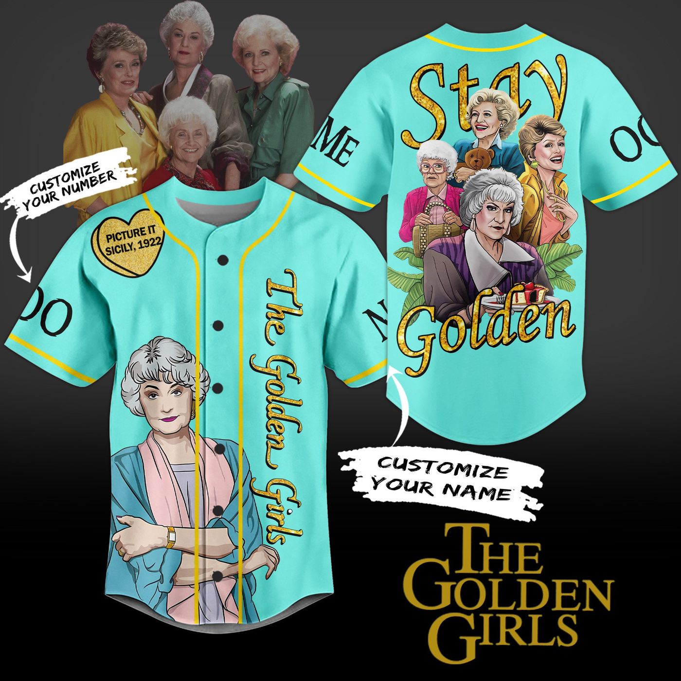 The Golden Girls Baseball Jersey For Men Women And Kids Gift
