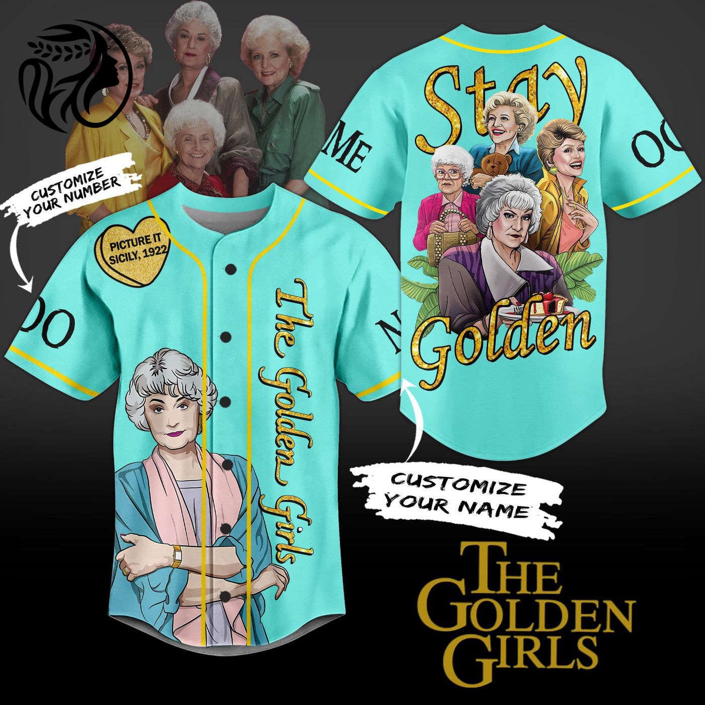 The Golden Girls Baseball Jersey For Men Women And Kids Gift